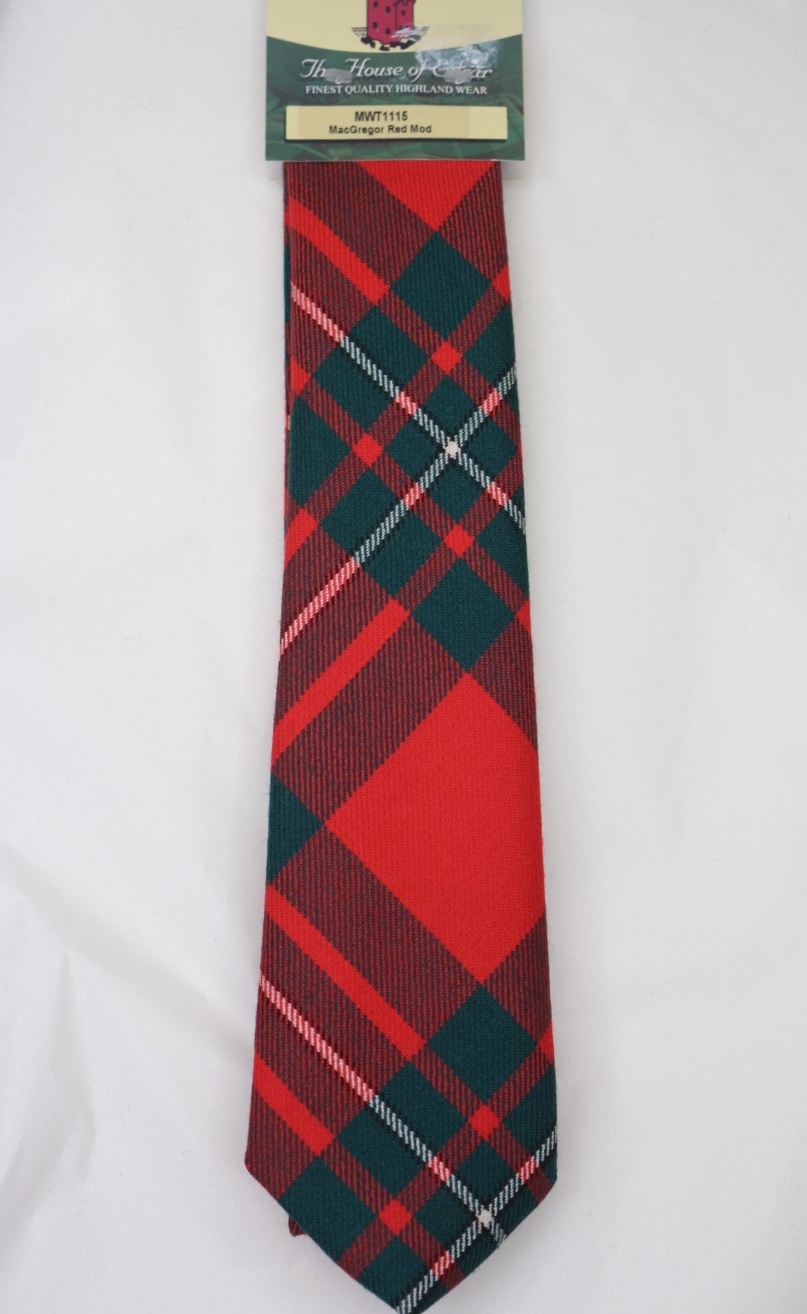 MacGregor Modern Red Tartan Tie - Classic Scottish Plaid Necktie for Men | Perfect for Weddings, Business Meetings & Formal Events
