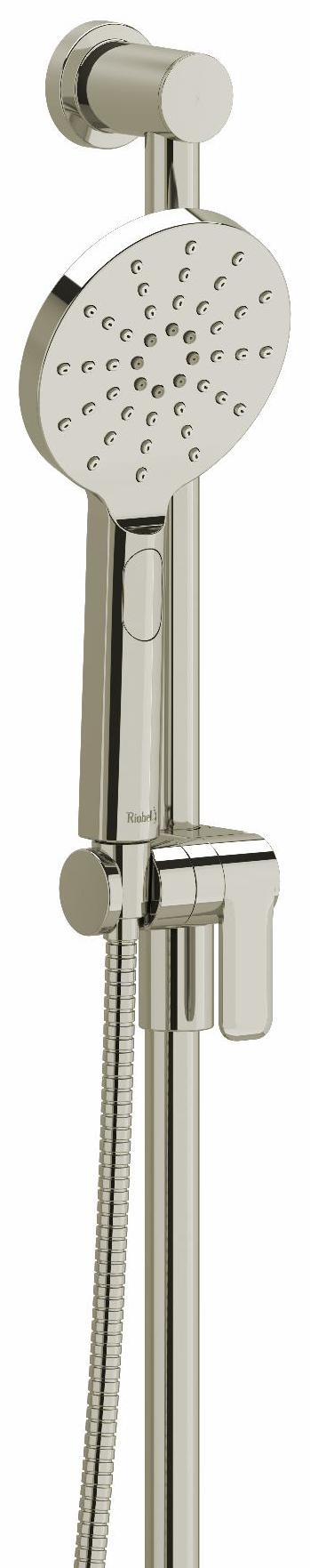 4-Function Handheld Shower Head with 31-Inch Adjustable Slide Bar - Polished Nickel Finish (4664PN) by RIOBEL - Perfect for Bathroom Renovation & Spa-Like Shower Experience