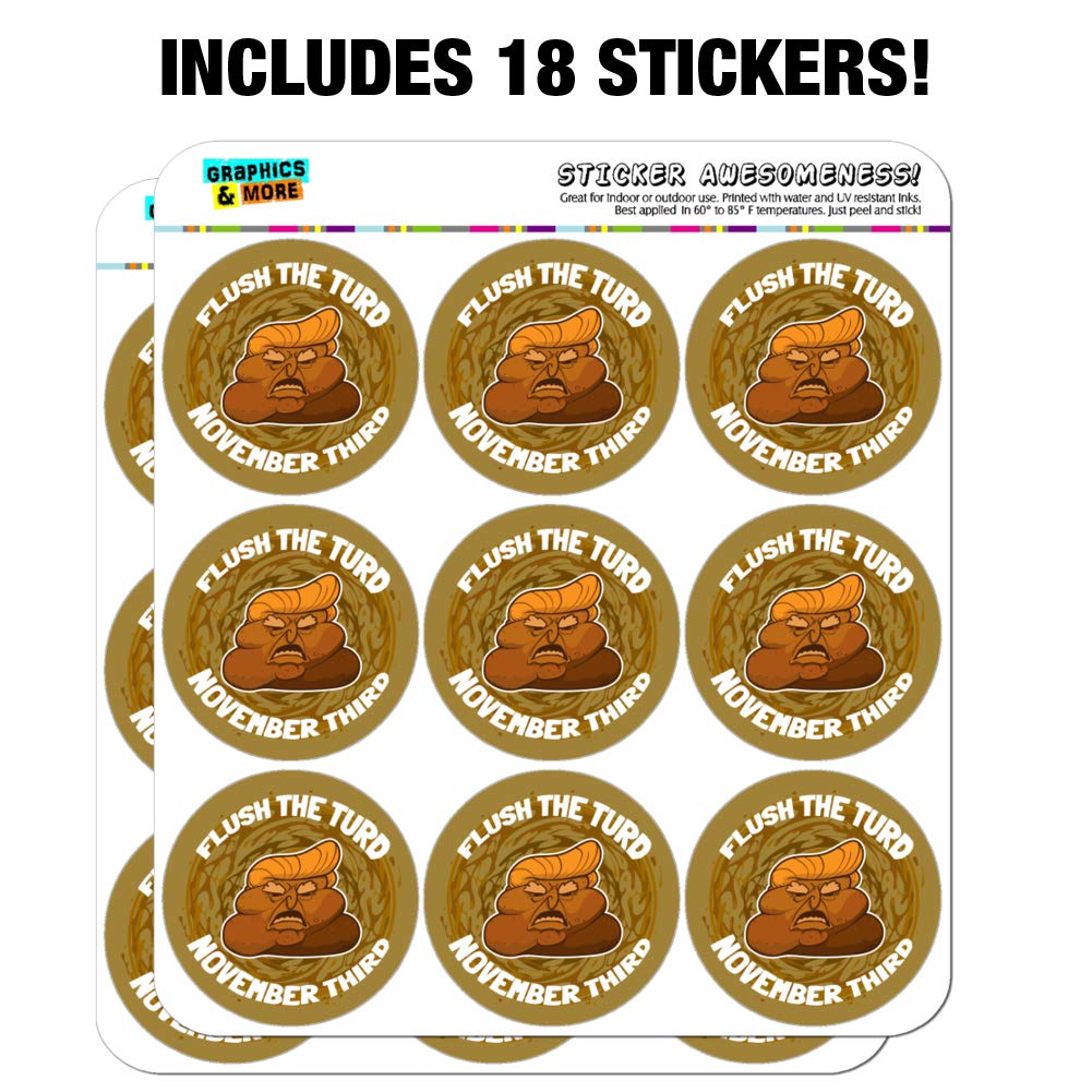 Flush The Turd November 3rd Planner Stickers - Scrapbooking & Crafting Decals for Bullet Journals, Calendars, DIY Projects - Perfect for Organizing, Memory Keeping & Creative Planning