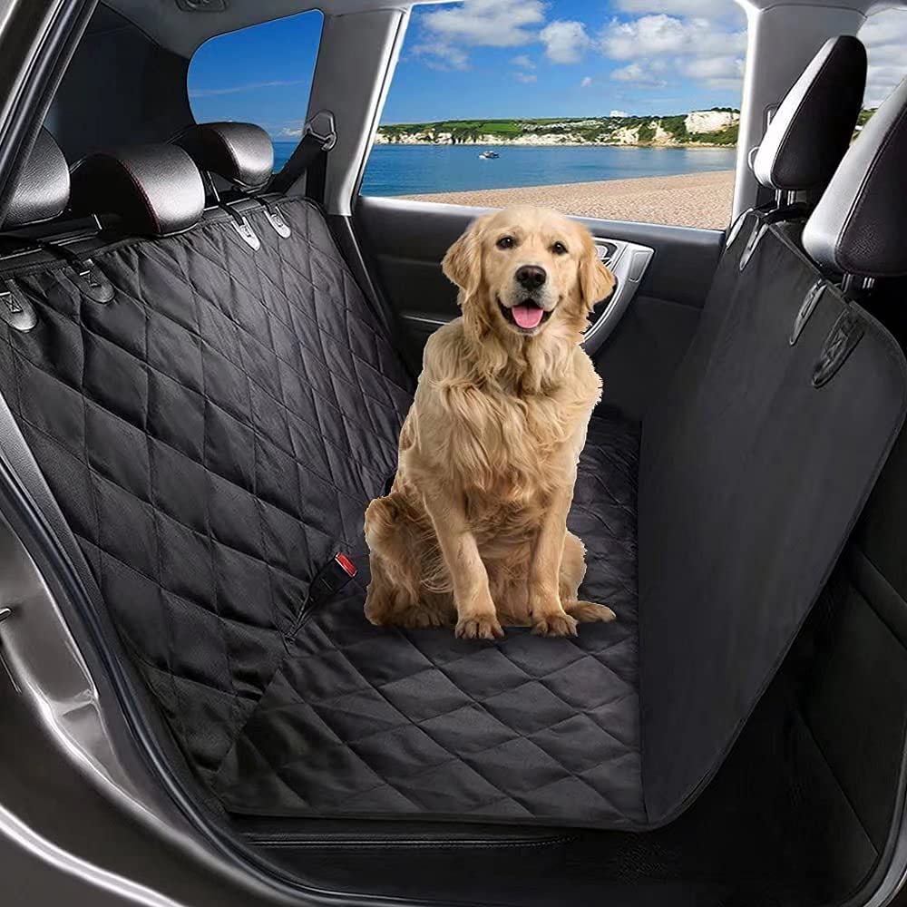 Waterproof & Scratch-Proof Pet Car Seat Cover - Non-Slip Dog Travel Hammock with Seat Anchors for Cars, Trucks & SUVs | Durable Back Seat Protector & Boot Liner | Perfect for Road Trips, Daily Commutes & Pet Adventures