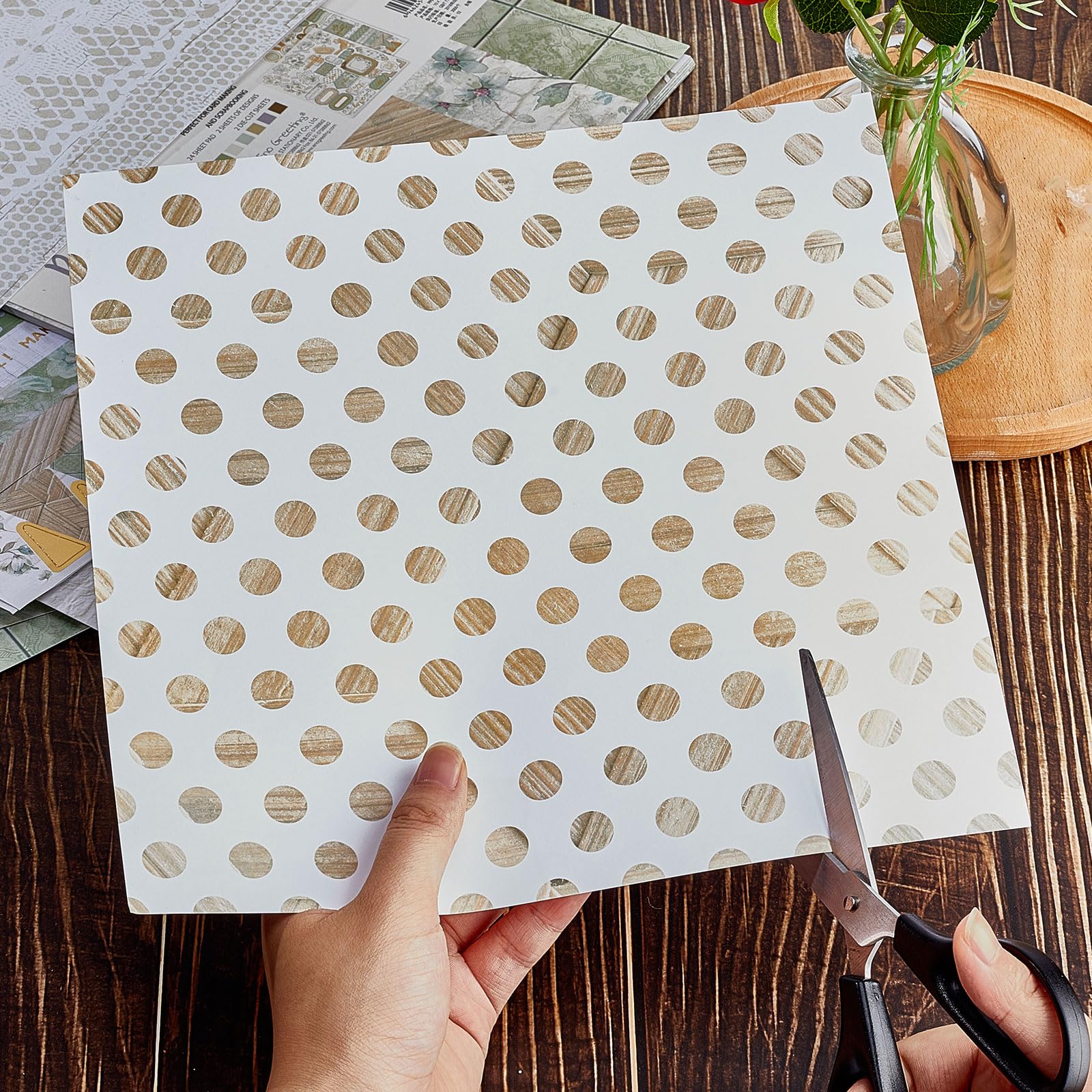 GORGECRAFT 24-Sheet Floral Scrapbook Paper Pad - 12 Elegant Garden Patterns for Card Making, Journaling & DIY Crafts | Premium Cardstock for Scrapbooking, Photo Albums & Art Projects