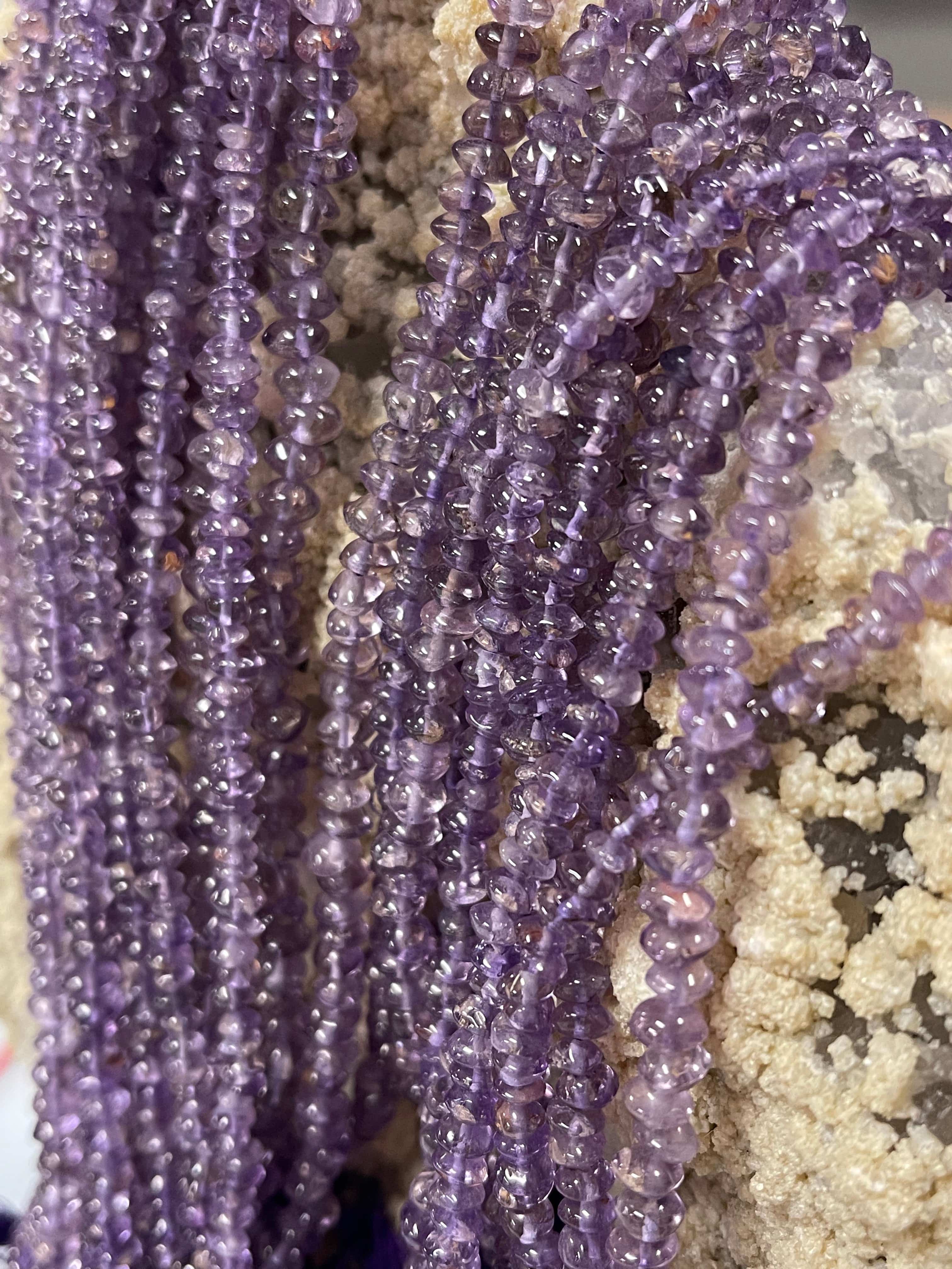 Natural Amethyst Bead Strand for Jewelry Making - 6mm Round Gemstone Beads for Necklace, Bracelet DIY - Healing Crystal for Meditation & Spiritual Gifts