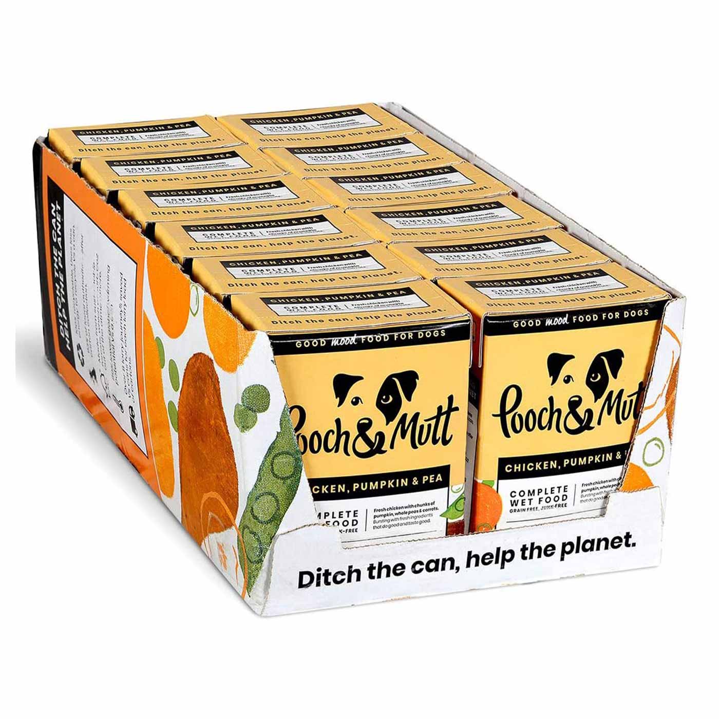 Pooch & Mutt Natural Grain-Free Dog Food - Chicken, Pumpkin & Pea Recipe (12 Pack) - Healthy Digestive Support for Adult Dogs - Perfect for Sensitive Stomachs & Allergies