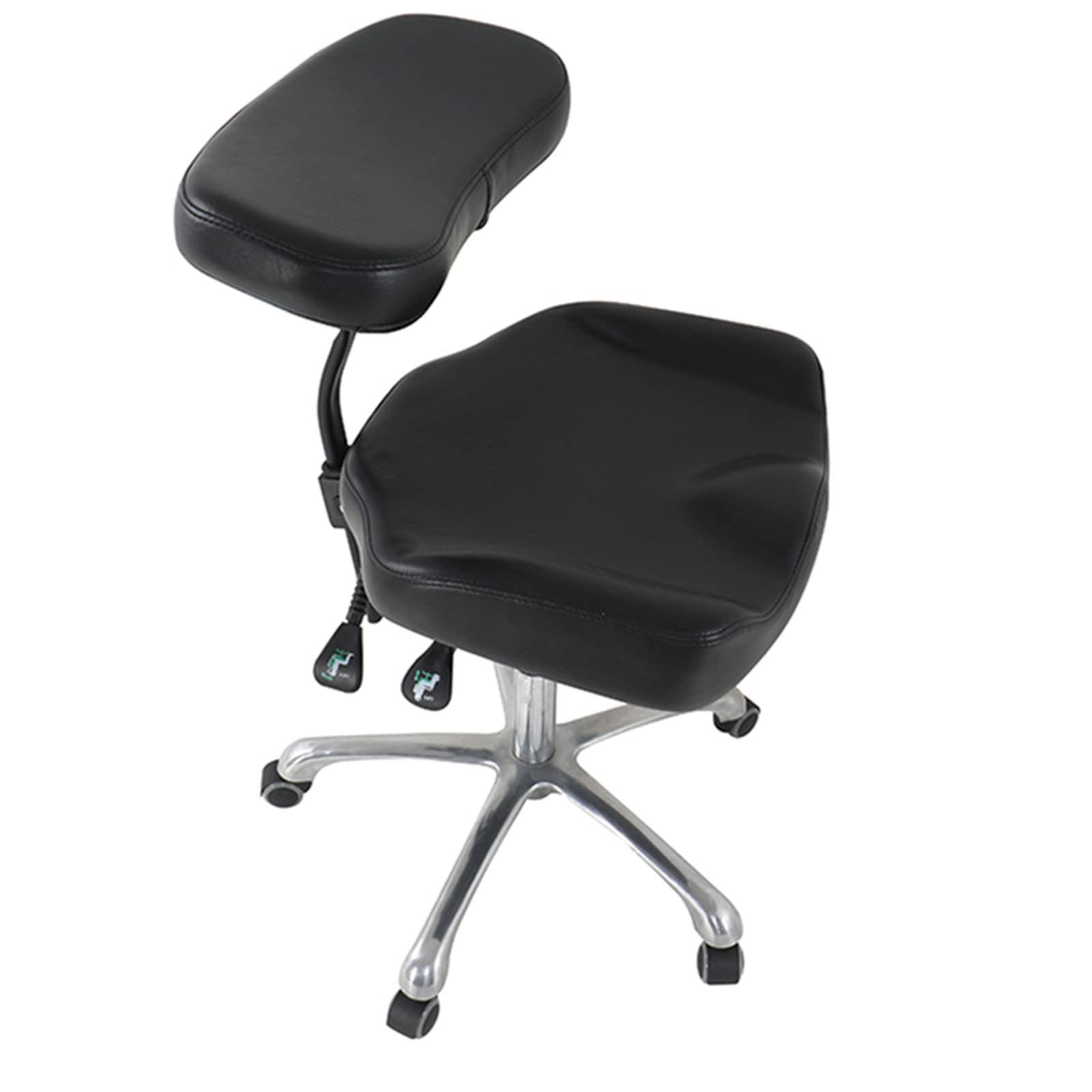 **TATARTIST Adjustable Hydraulic Tattoo Artist Chair with Back Support - Ergonomic Rolling Swivel Stool for Salon, Spa, Office & Beauty - Black (Ideal for Tattoo Studios, Massage Clinics & Home Use)**