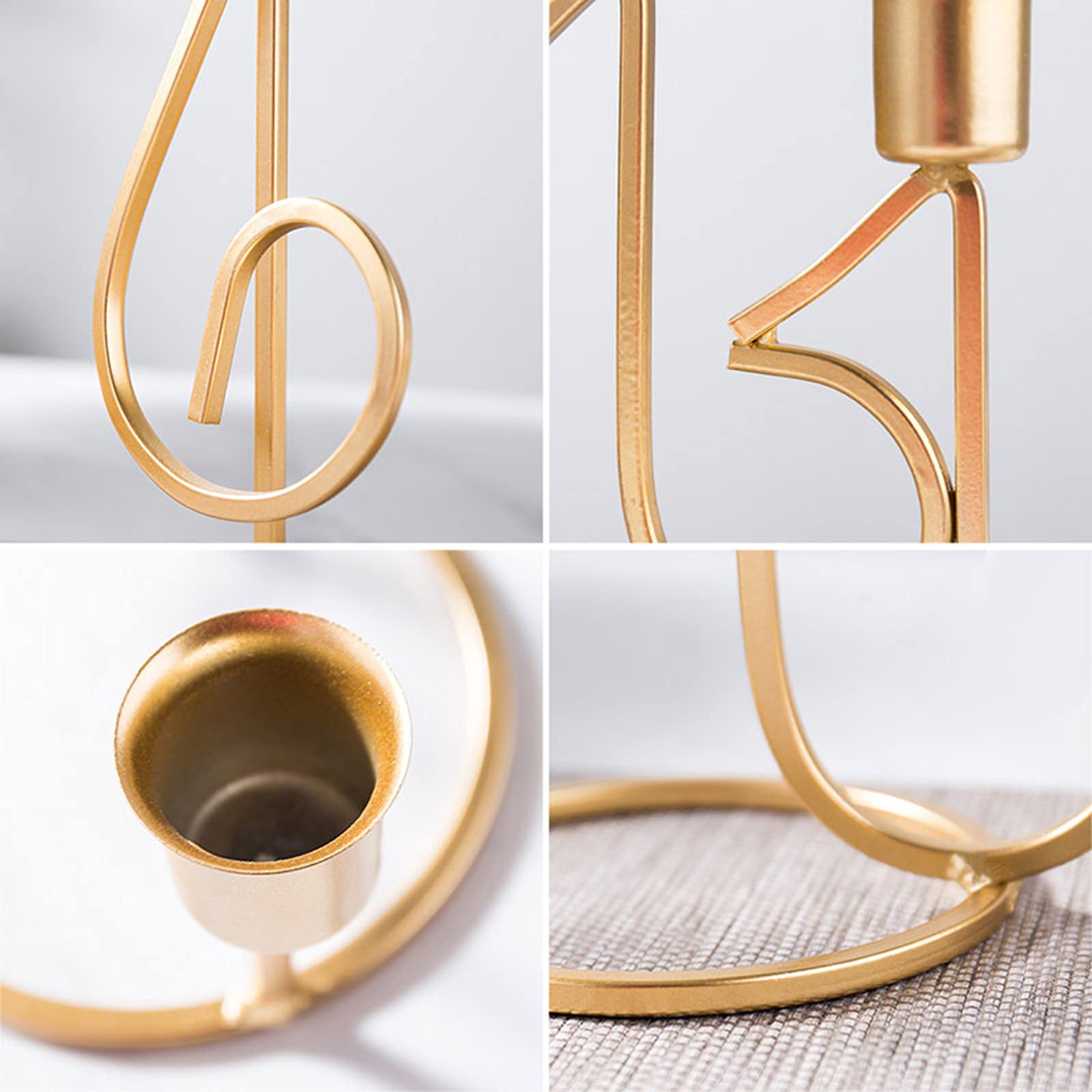 Elegant Tealight Candle Holders - Musical Note Shaped Home Decor for Living Room, Bedroom, Dining Table - Set of 2 Taper Candle Sticks (Candles Not Included) - Perfect for Romantic Dinners, Wedding Decor & Relaxing Ambiance