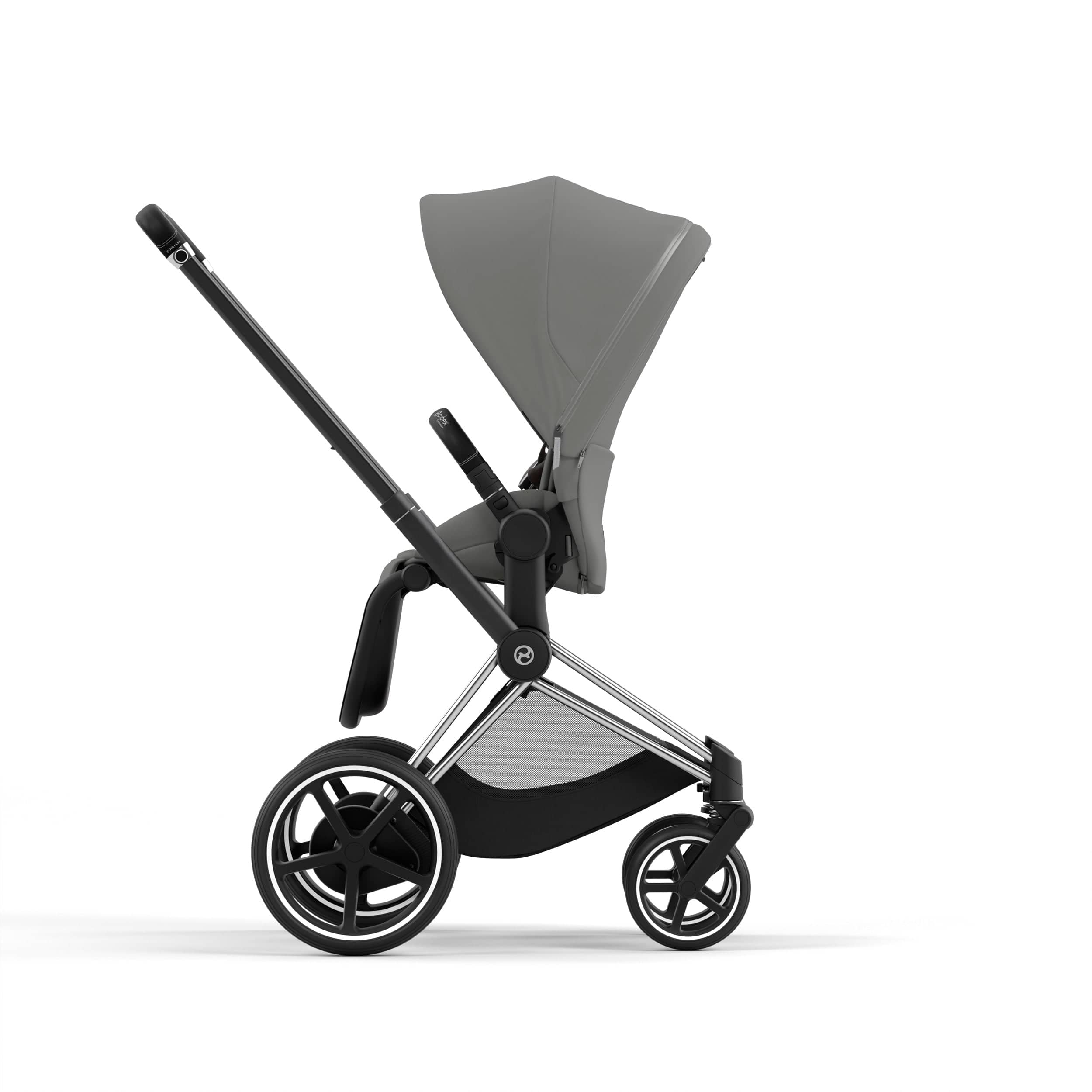 Cybex ePriam 2 Complete Stroller - Lightweight Chrome & Black Baby Stroller for Newborns to Toddlers | Perfect for City Walks, Shopping & Travel
