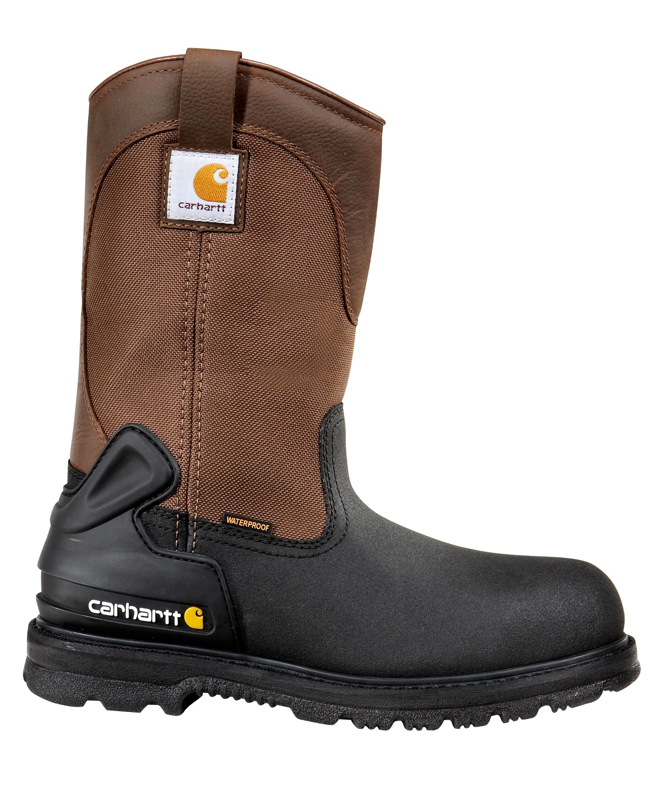 Carhartt Men's Heritage Waterproof Insulated 11-inch Steel Toe Wellington Work Boots CMP1259 - Durable Safety Footwear for Construction, Farming & Outdoor Work