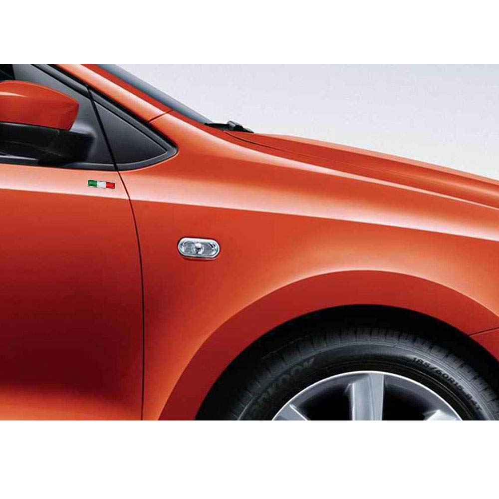 3D Metal Car Sticker - Italy National Flag Auto Decal for Car Body, Trunk, Motorcycle - Durable Aluminum Alloy Personalized Styling Accessory (Perfect for Car Shows, Racing Events & National Pride Display)