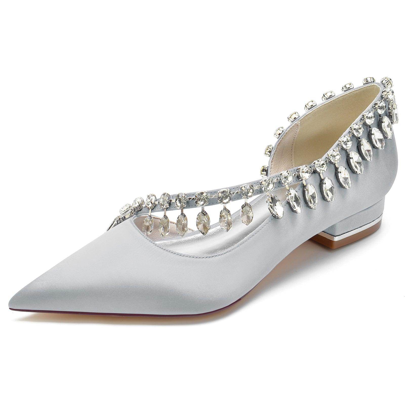 Flat Heel 2.5cm Silk-Like Comfortable Shoes CK0257 - Perfect for Office Wear, Casual Outings & Special Occasions