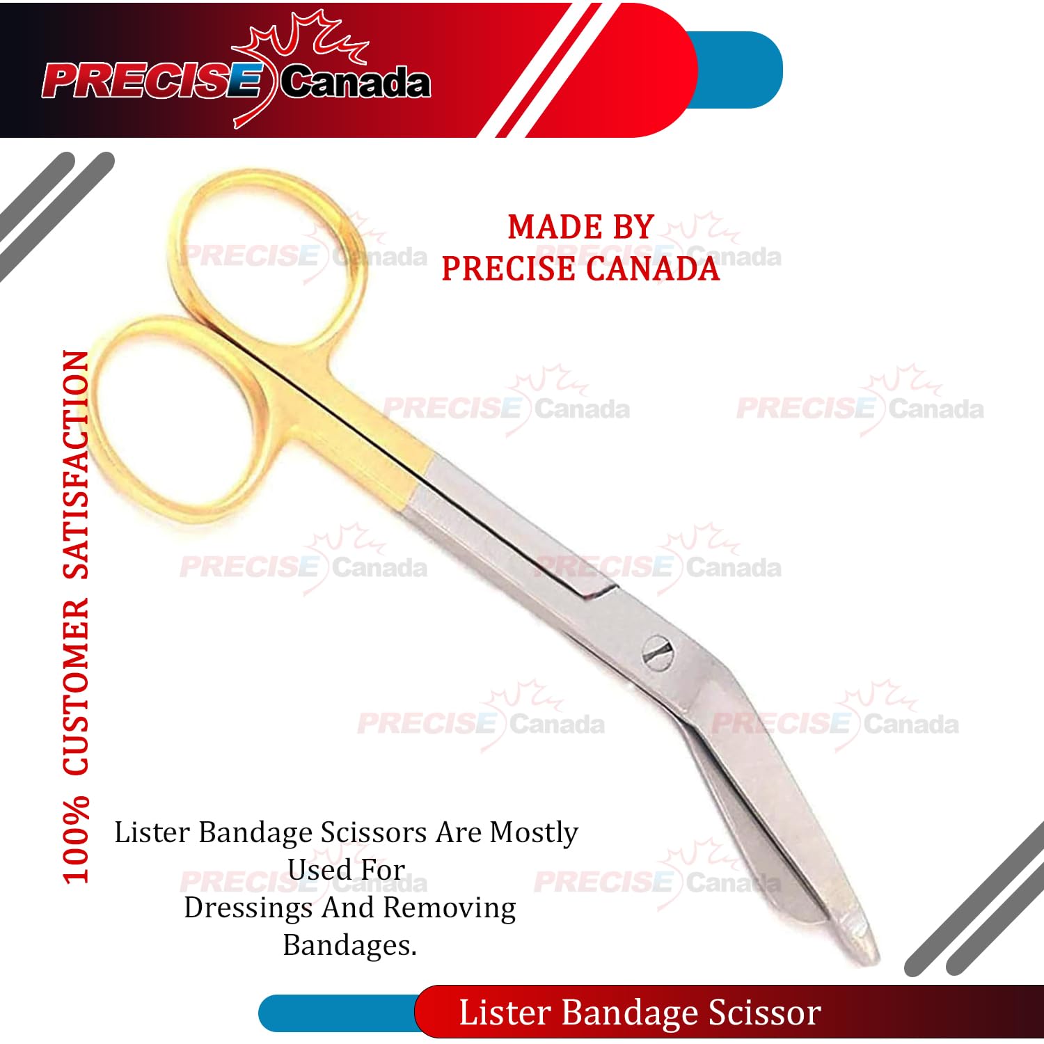 Premium O.R Grade Gold Bandage Scissors 3.5