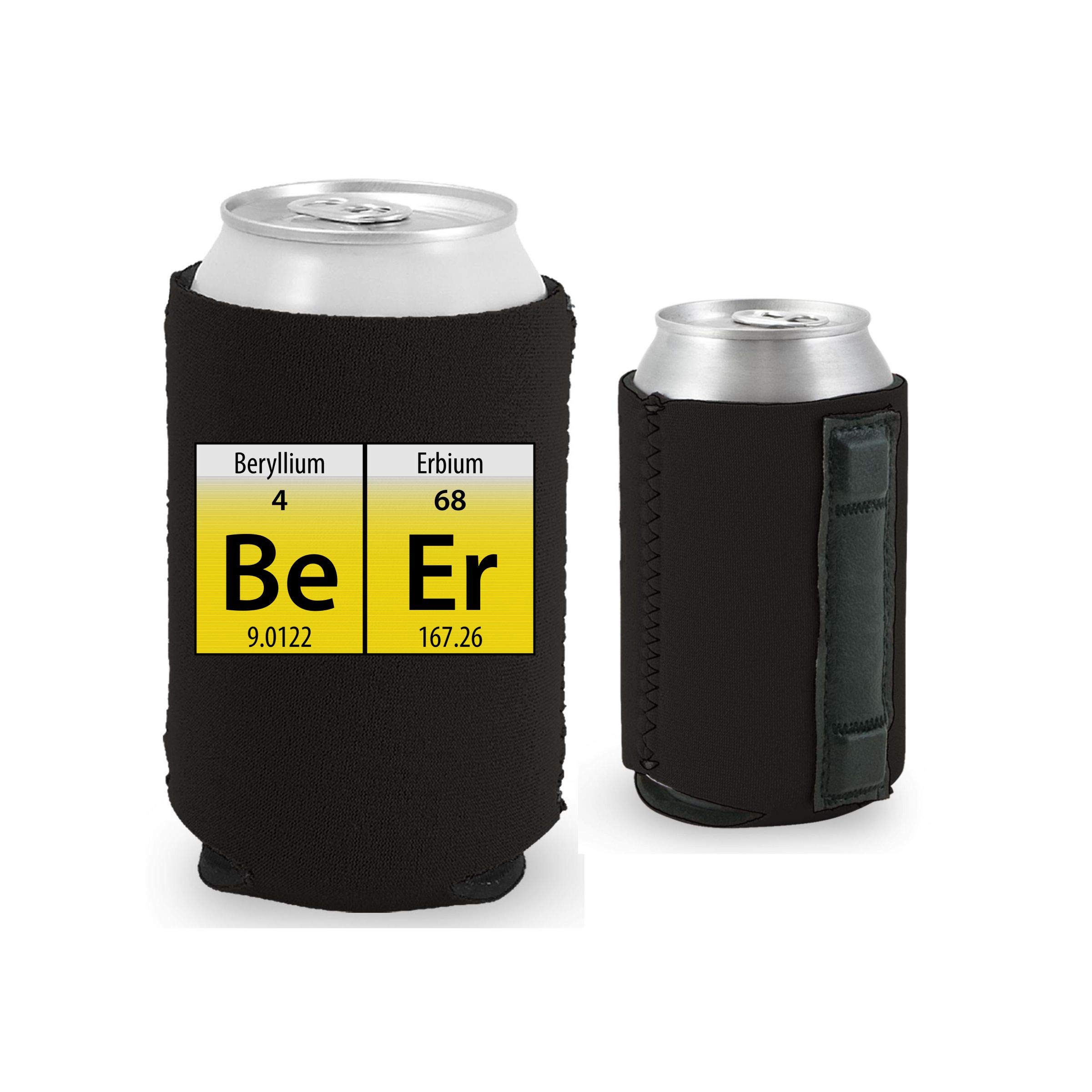 Beer Elements Magnetic Can Cooler (1 Pack, Black) - Keep Your Drinks Cold with Strong Magnet for Fridge, Cooler, and Outdoor Activities