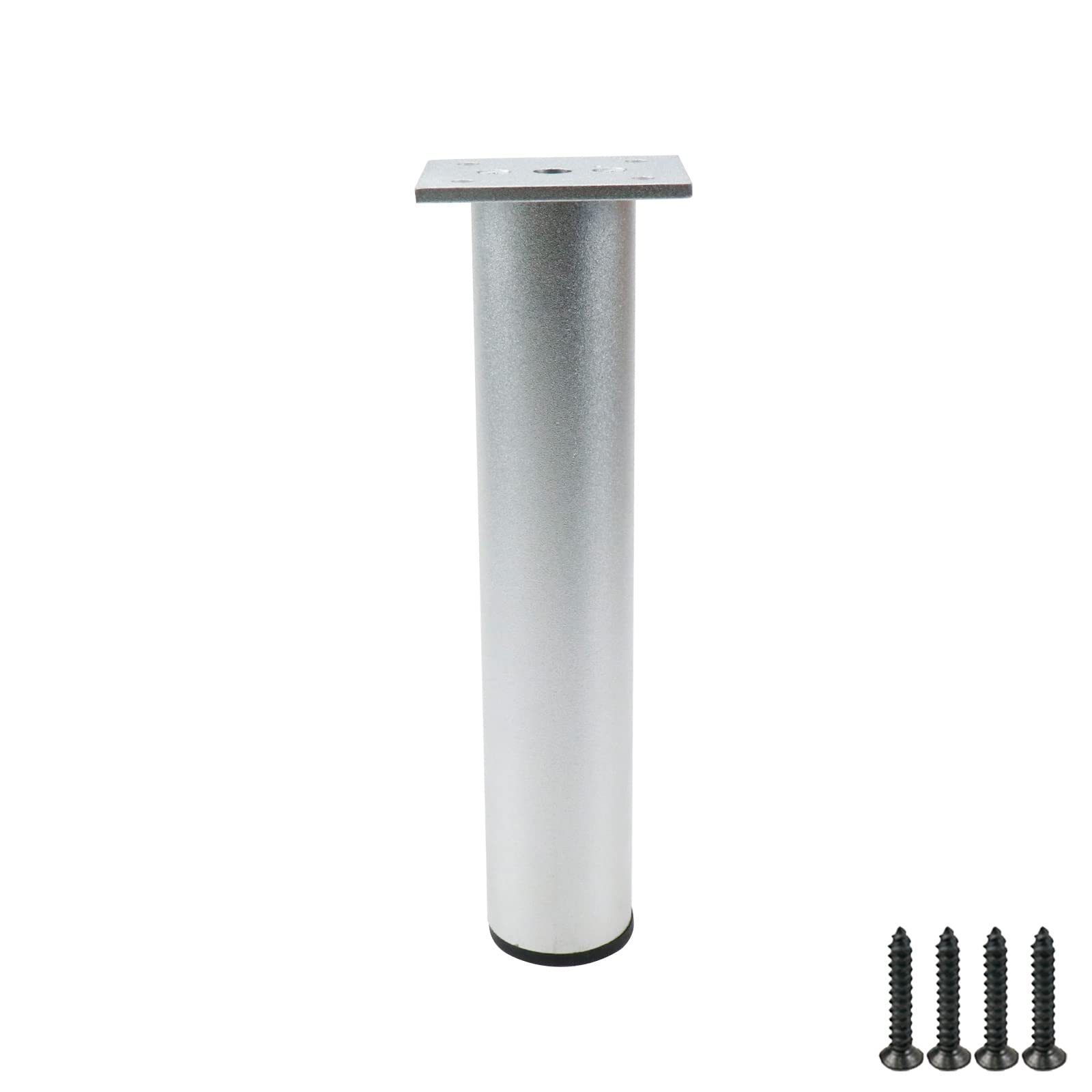8-Inch Adjustable Silver Metal Furniture Legs - 4PCS Set for Cabinets, Tables & DIY Home Decor Projects | Sturdy & Modern Design for Living Room, Bedroom & Office Use