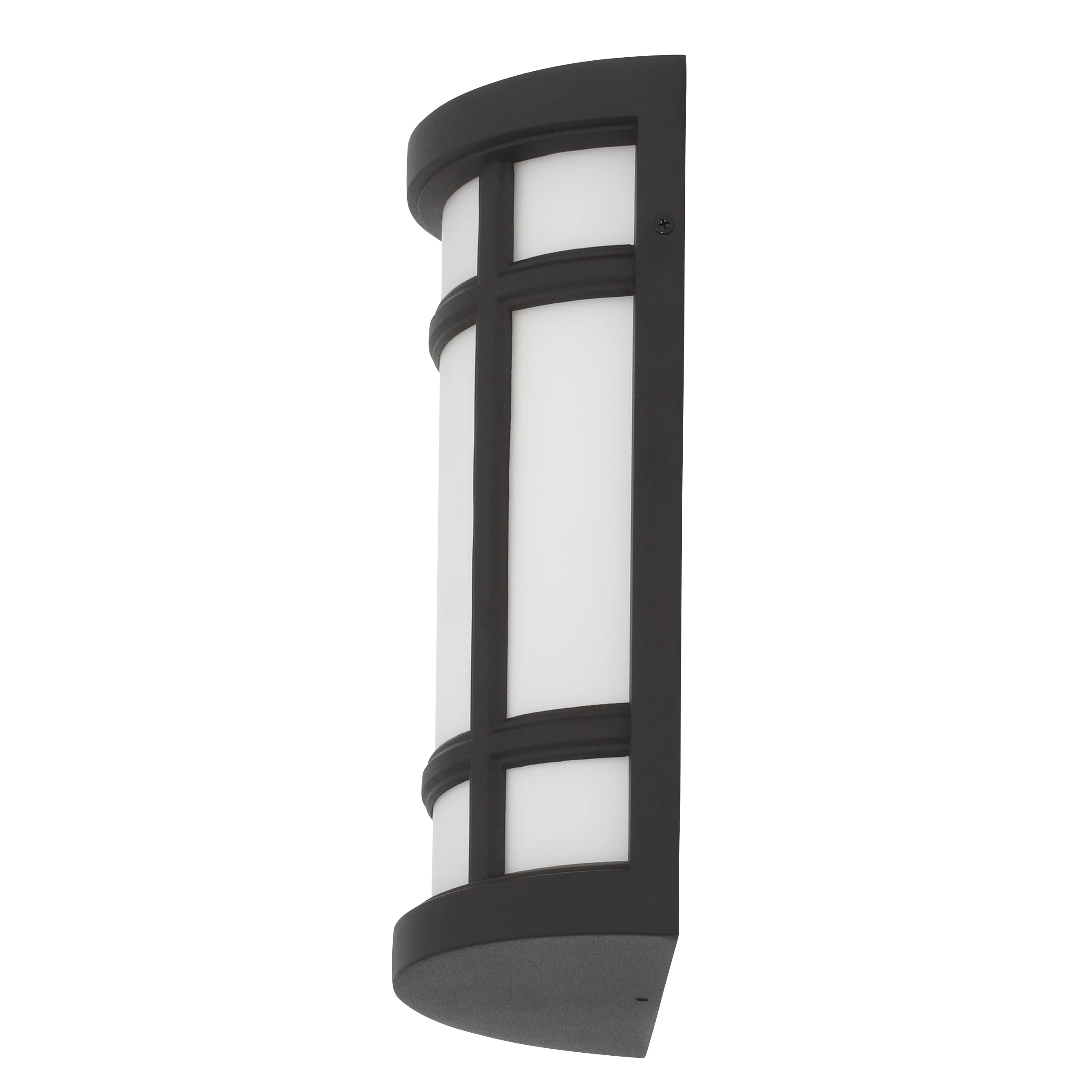 Logan Square 2-Light Outdoor Wall Lantern Sconce with Opal Glass Shade - Matte Black Finish - Weatherproof Exterior Lighting for Porch, Patio & Entryway - Model 34121-BK