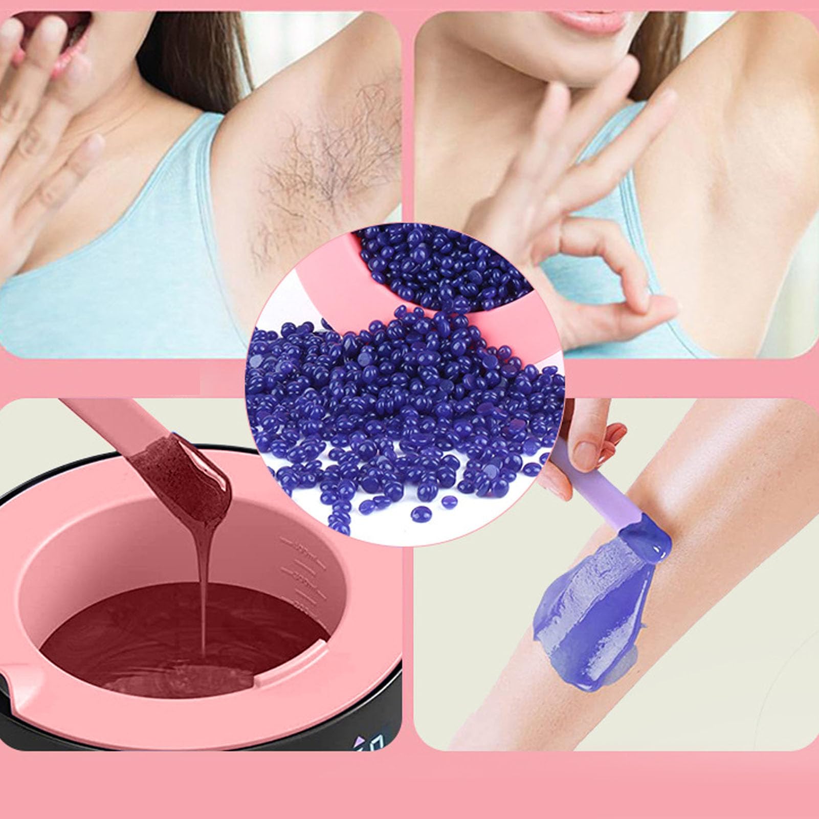 2pcs 400ML Silicone Wax Warmer Liner Bowl - Non Stick Wax Melting Pot for Wax Heating, Reusable Wax Warmer Replacement - Perfect for DIY Hair Removal, Candle Making & Beauty Salon Use