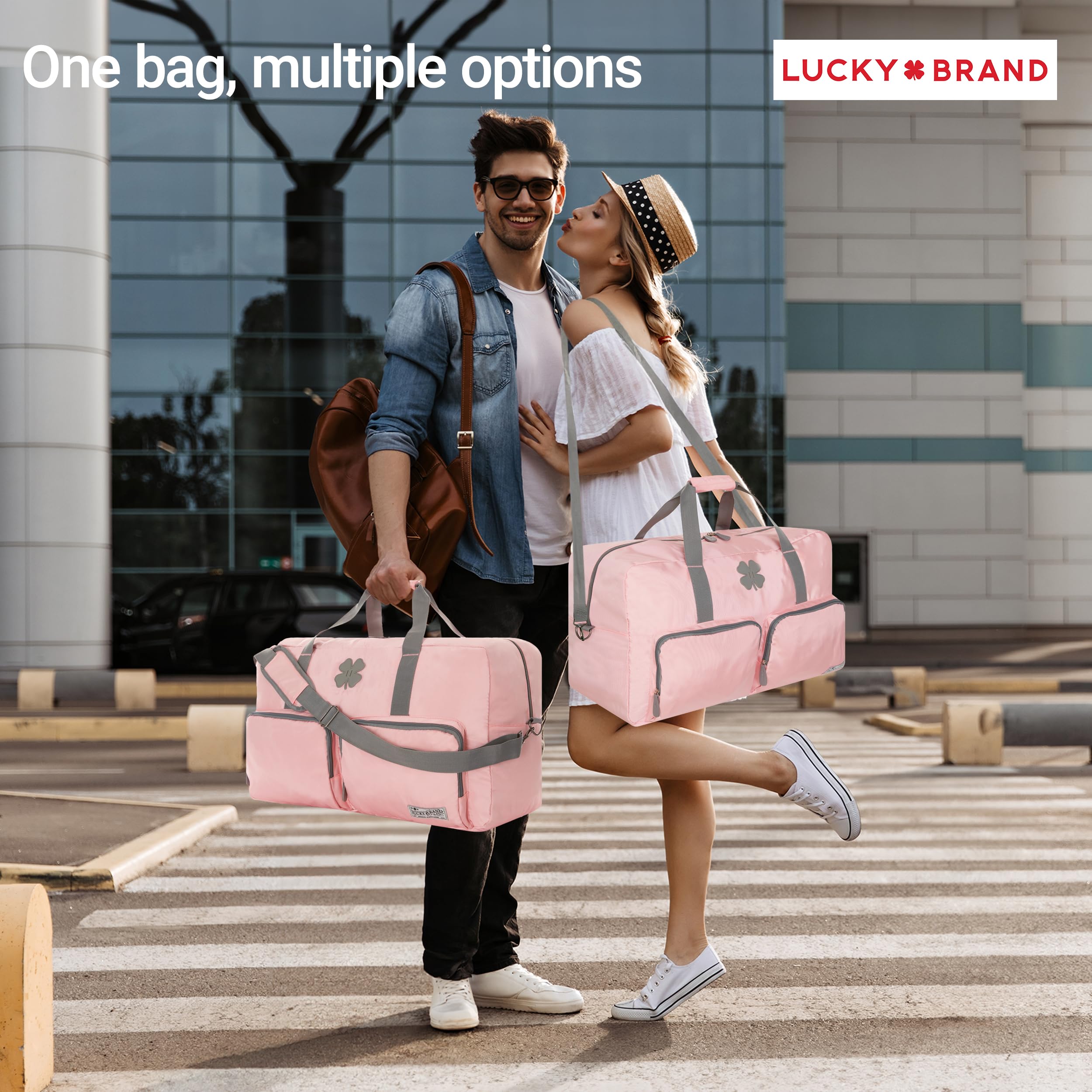 40L Foldable Travel Duffel Bag for Men & Women - Waterproof Gym Bag, Overnight Weekender with Adjustable Shoulder Strap - Perfect for Workout, Travel, Camping & Weekend Getaways