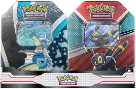 Pokemon Vaporeon & Umbreon Tin Bundle - 2-Pack Collectible Trading Card Tins with Foil Promo Cards - Perfect for Pokemon TCG Players, Collectors and Gift Giving