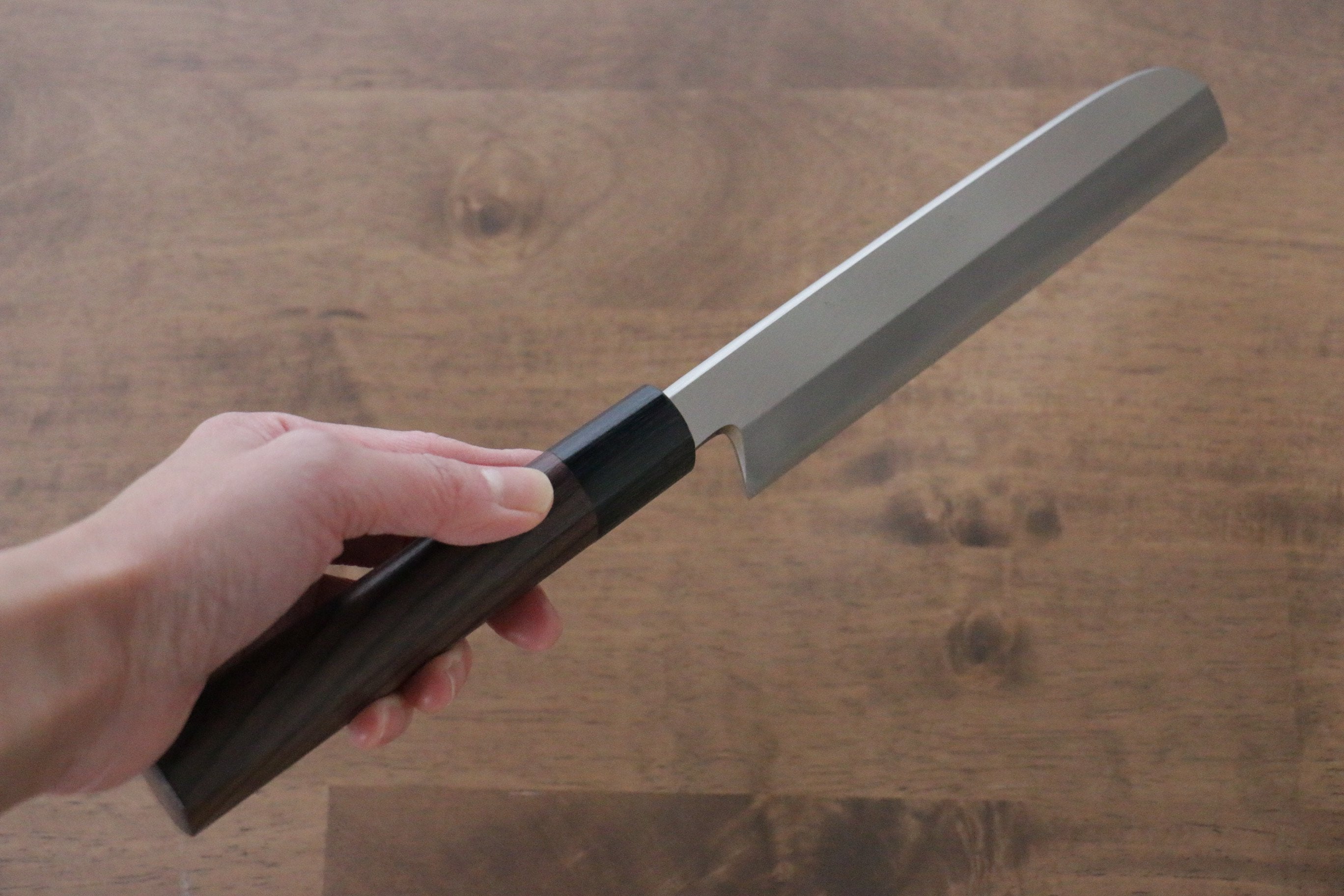 Jikko Silver Steel No.3 Kamagata Usuba Japanese Chef Knife 180mm with Premium Shitan Handle - Perfect for Sushi, Sashimi & Vegetable Cutting
