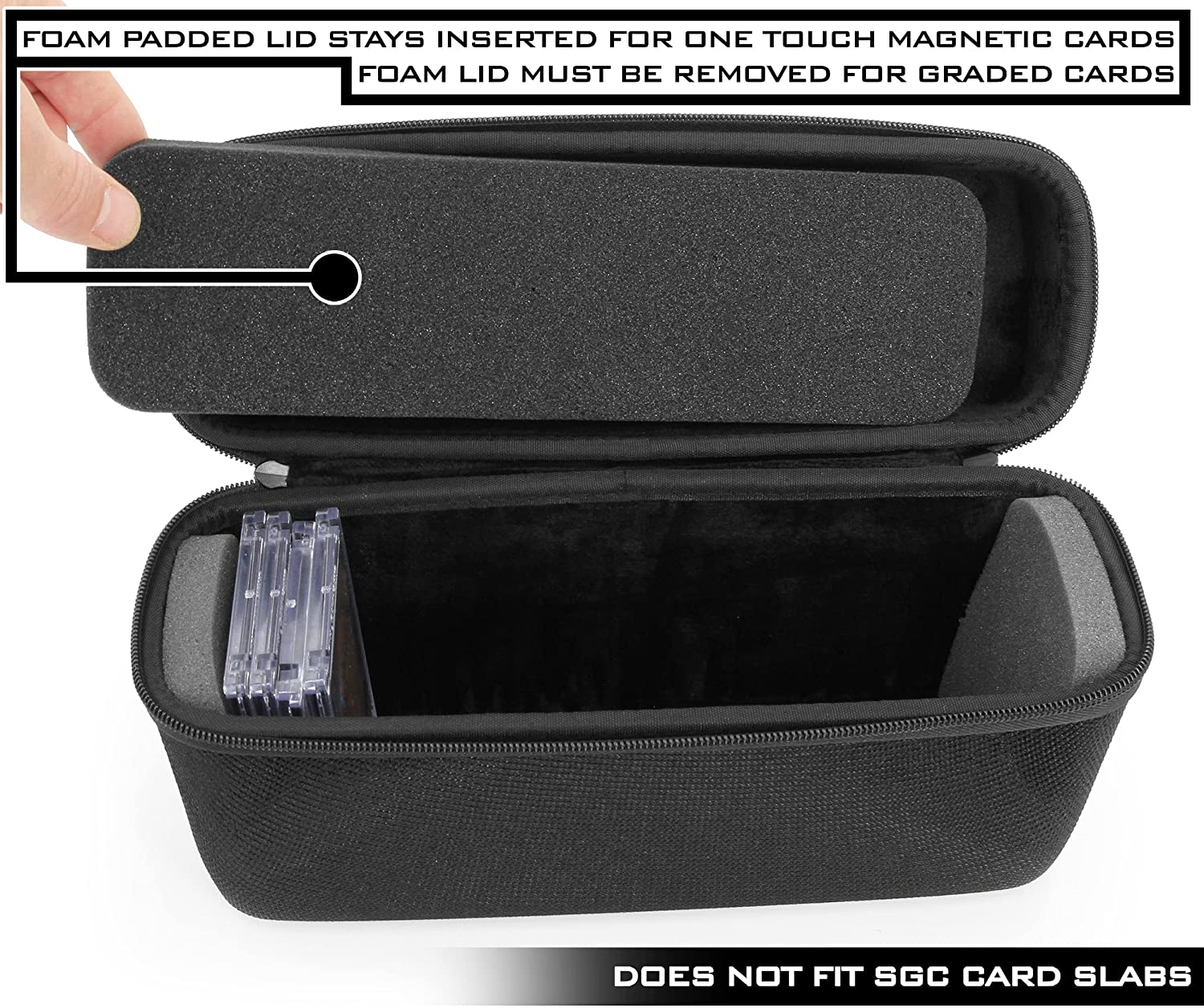 CASEMATIX Graded Card Case - Hard Shell Storage Box for 30+ BGS PSA FGS Graded Sports Trading Cards | Perfect for Collectors, Display & Protection of Valuable Slab Cards