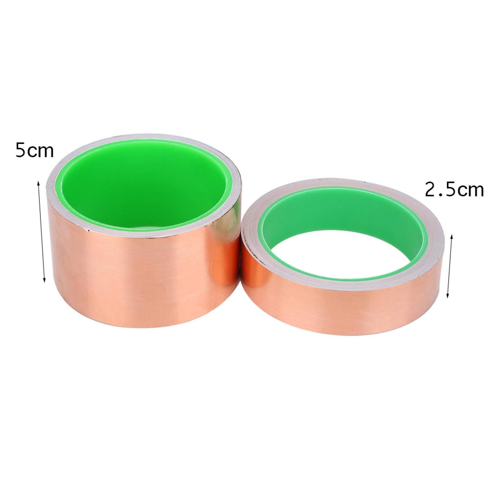 Premium Double-Sided Conductive Copper Foil Tape (5cm x 5.5m) - EMI Shielding, Electrical Repairs, DIY Crafts & Gardening - Strong Adhesive Copper Tape for Electronics, Antennas & Plant Protection