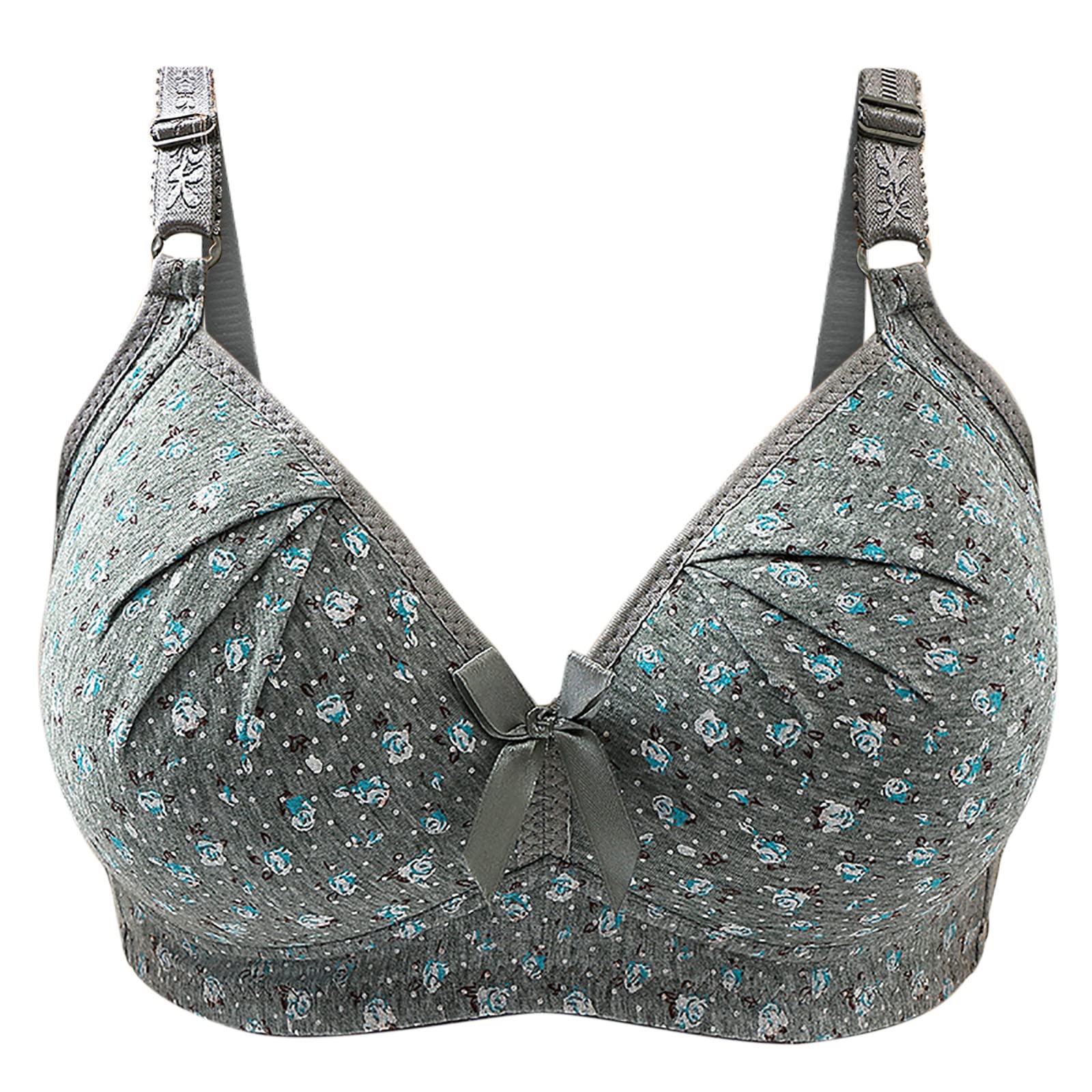 YaYiYa Women's Cotton Wireless Bra with Bowknot Design - Comfortable Seamless Underwear for Everyday Wear - Perfect for Work, Yoga & Lounge