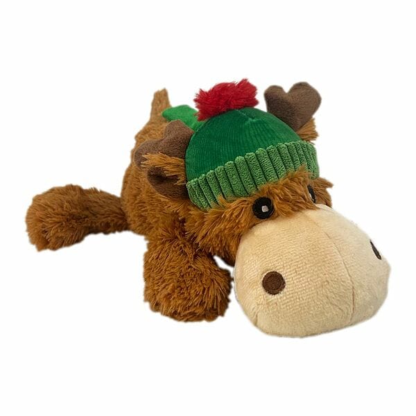 KONG Cozie Holiday Reindeer Medium Dog Toy - Soft Plush Chew Toy for Small & Medium Dogs - Perfect for Christmas Gifts, Playtime & Cuddling