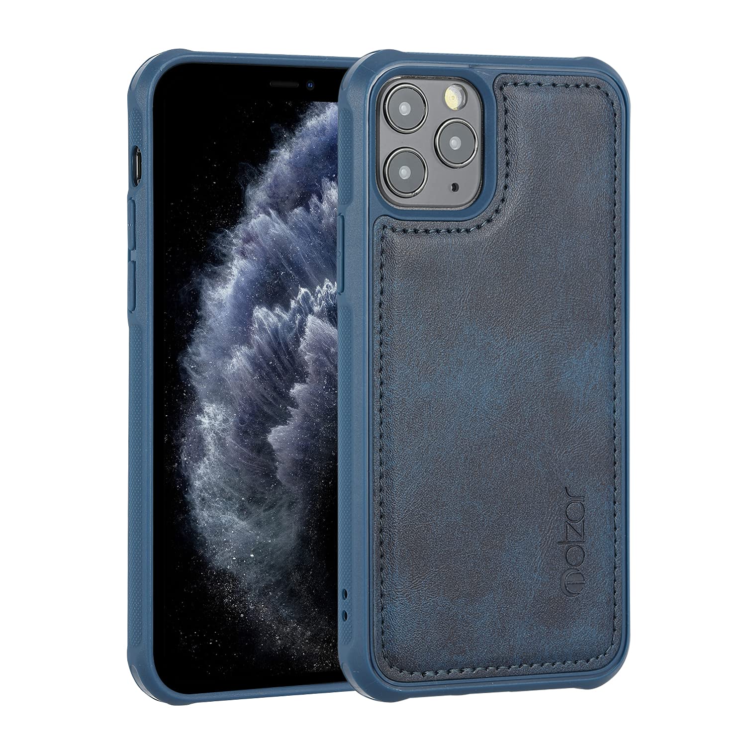 **molzar MAG Series iPhone 11 Pro Case with Built-in Metal Plate – Magnetic Car Mount & Qi Wireless Charging Compatible – Durable Protection for iPhone 11 Pro – Blue – Perfect for Driving, Travel & Everyday Use**