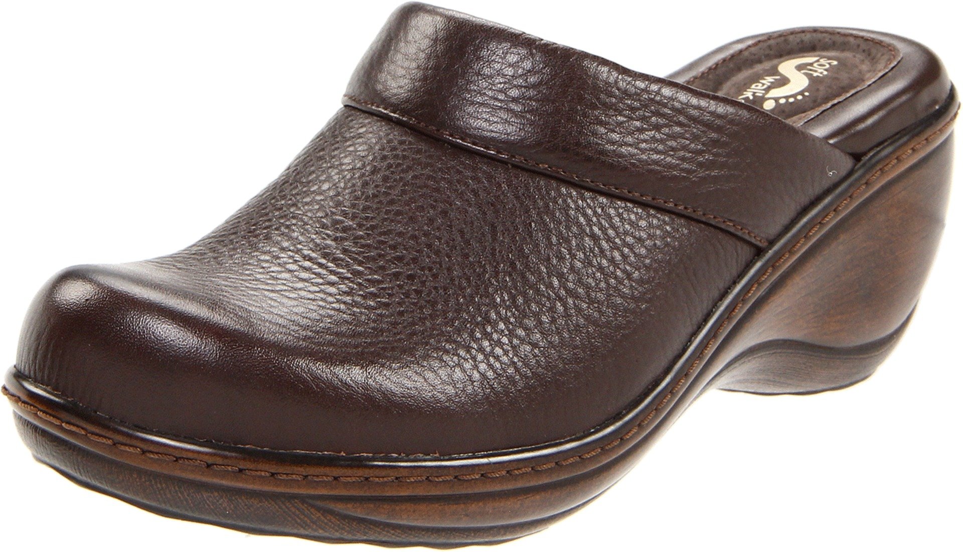 SoftWalk Women's Murietta Clogs - Comfortable Slip-On Shoes for Women, Black, Size 6 | Perfect for Nursing, Healthcare, and Casual Wear
