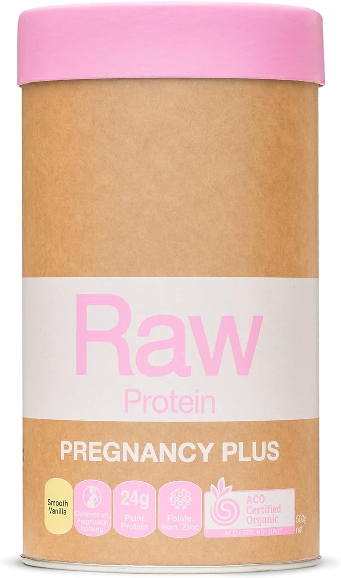 Amazonia Raw Pregnancy Plus Prenatal Vitamins - Organic & Natural Supplement for Expecting Mothers - Supports Healthy Pregnancy, Fetal Development & Maternal Wellness - Ideal for Preconception, Pregnancy & Postpartum Care