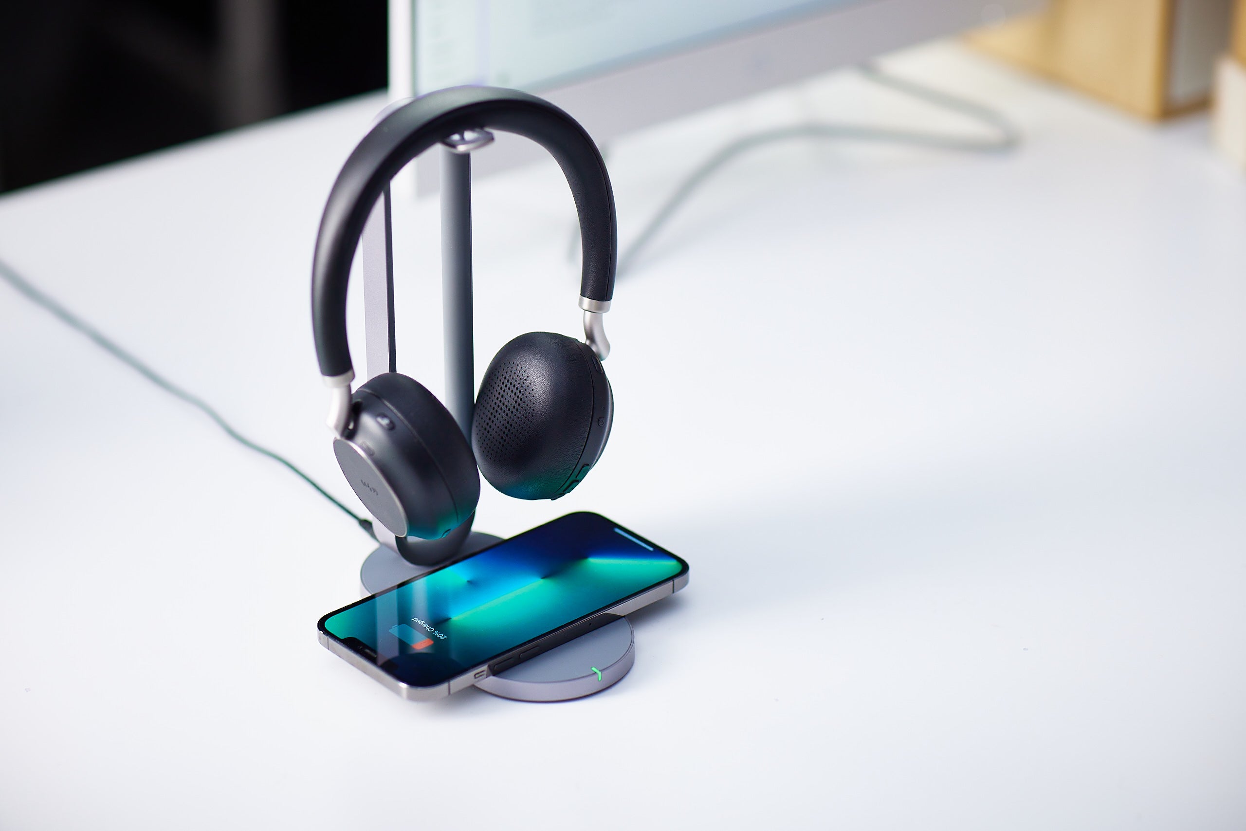 Yealink BH76 Wireless Bluetooth Headset with Charging Stand - Noise Cancelling Office Headset for Business Calls, Remote Work & Video Conferencing