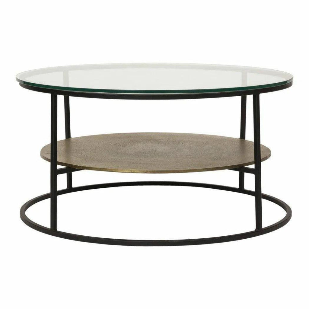 35.5 Inch Mid Century Modern Coffee Table in Yellow - Perfect for Living Room, Lounge & Home Decor