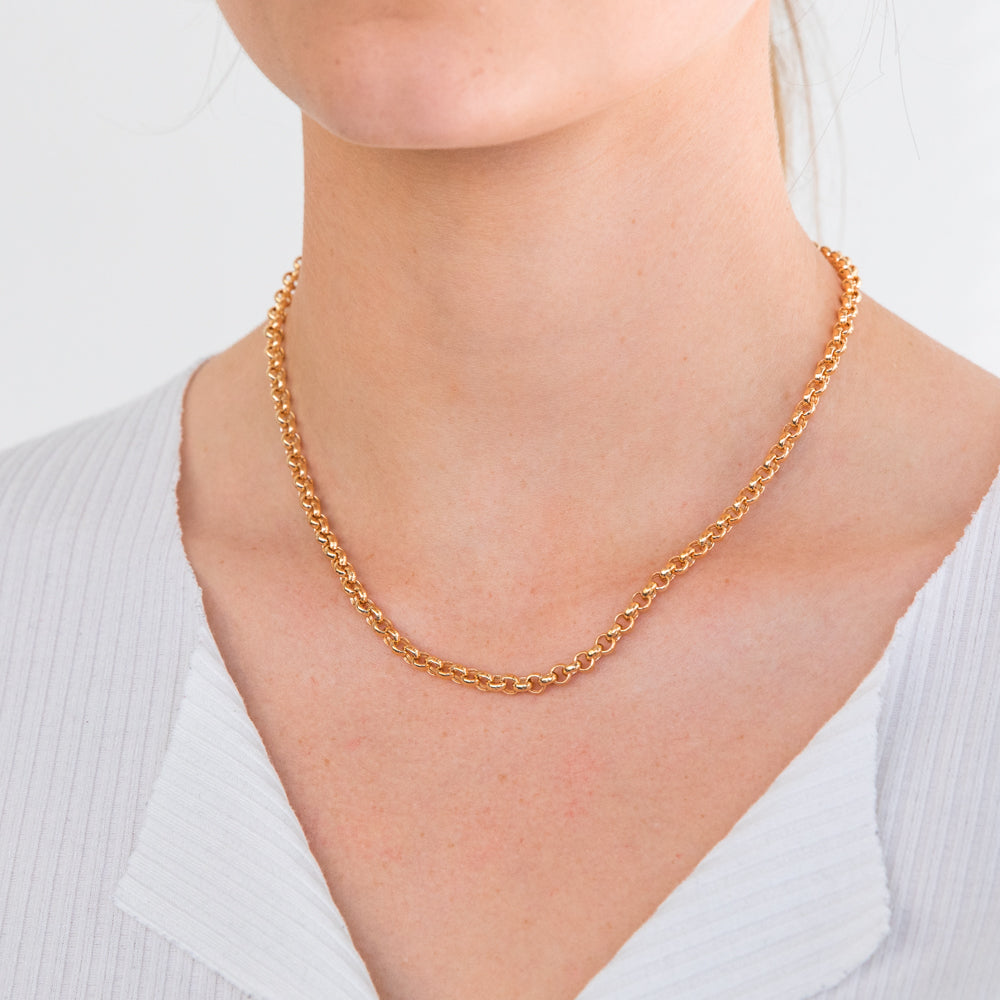9ct Yellow Gold Silver Filled Belcher Chain - Elegant Jewelry for Women, Perfect for Necklaces, Bracelets & Layering Styles