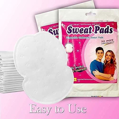 SBA Prime Disposable Underarm Sweat Pads for Hyperhidrosis & Excessive Sweating - Invisible Dress Shields for Men & Women - 10 Cotton Lining Pads (1 Pack) - Perfect for Office Wear, Formal Events & Hot Weather