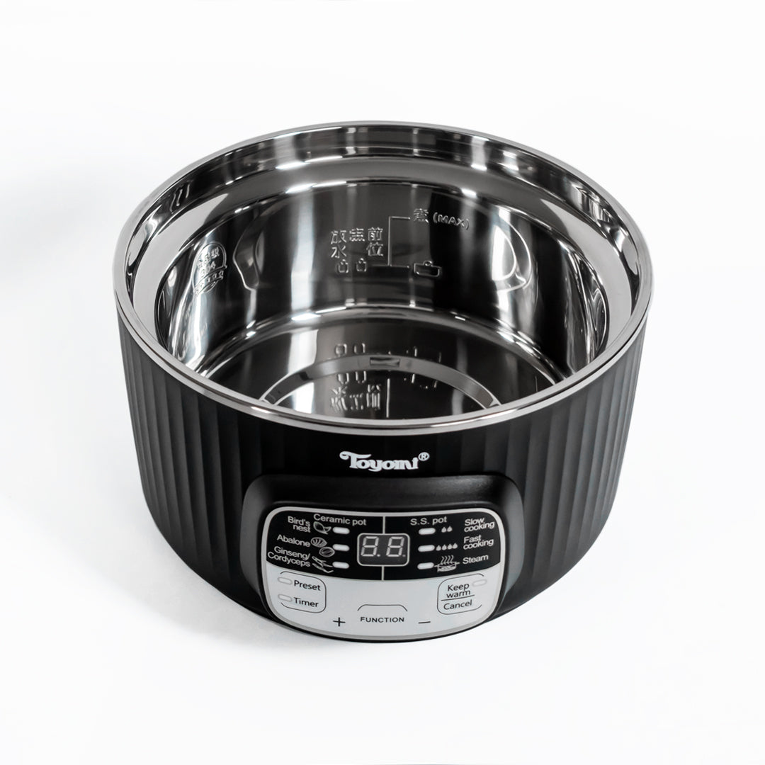 TOYOMI 1.8L Electric Double Boiler Steamer for Cooking, Melting Chocolate, Cheese & Soy Milk - Perfect for Home Kitchen & Baking Use