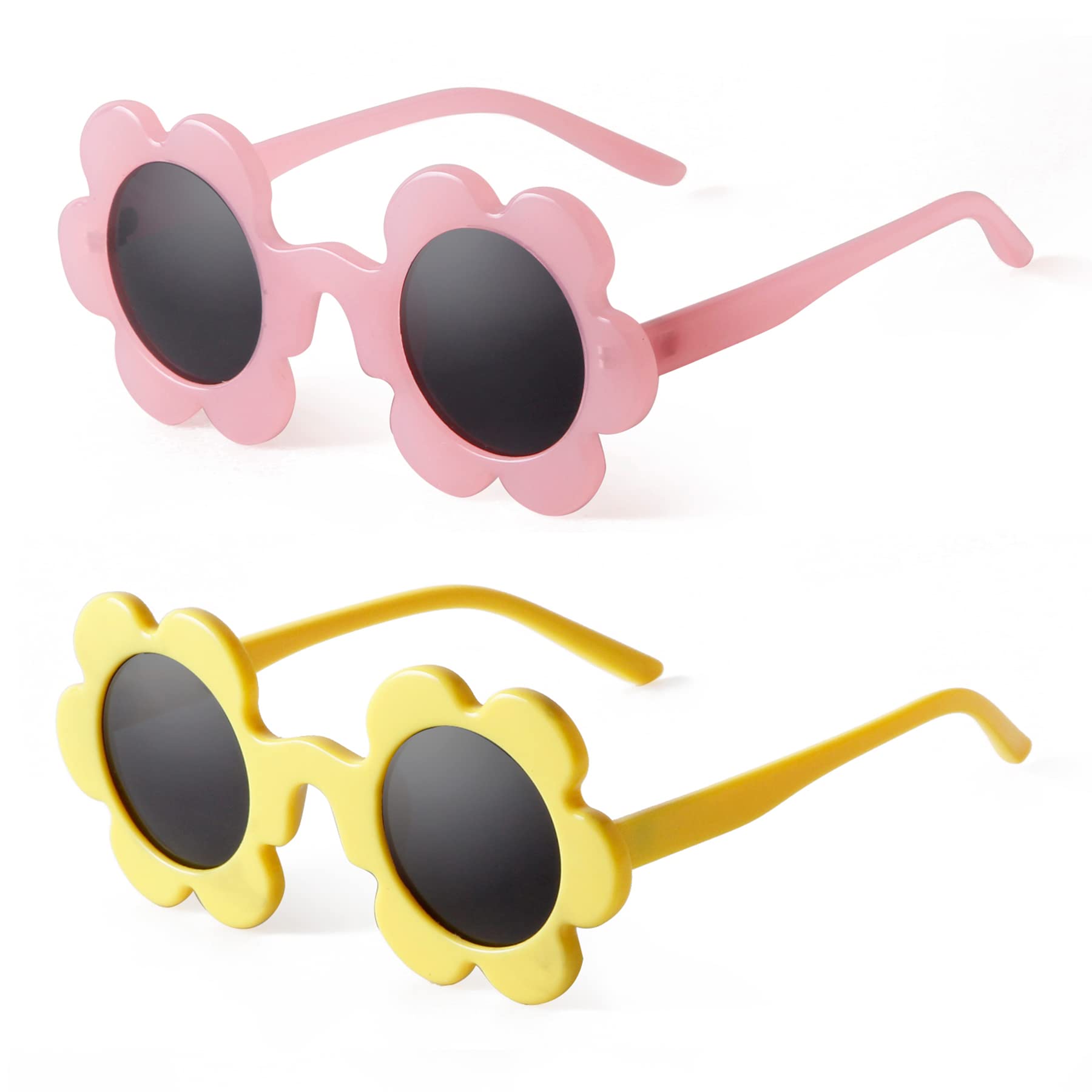 **Polarized Kids Flower Sunglasses 3-Pack – UV400 Protection, Cute Round Toddler Sunglasses for Boys & Girls – Perfect for Beach, Pool, and Outdoor Play**
