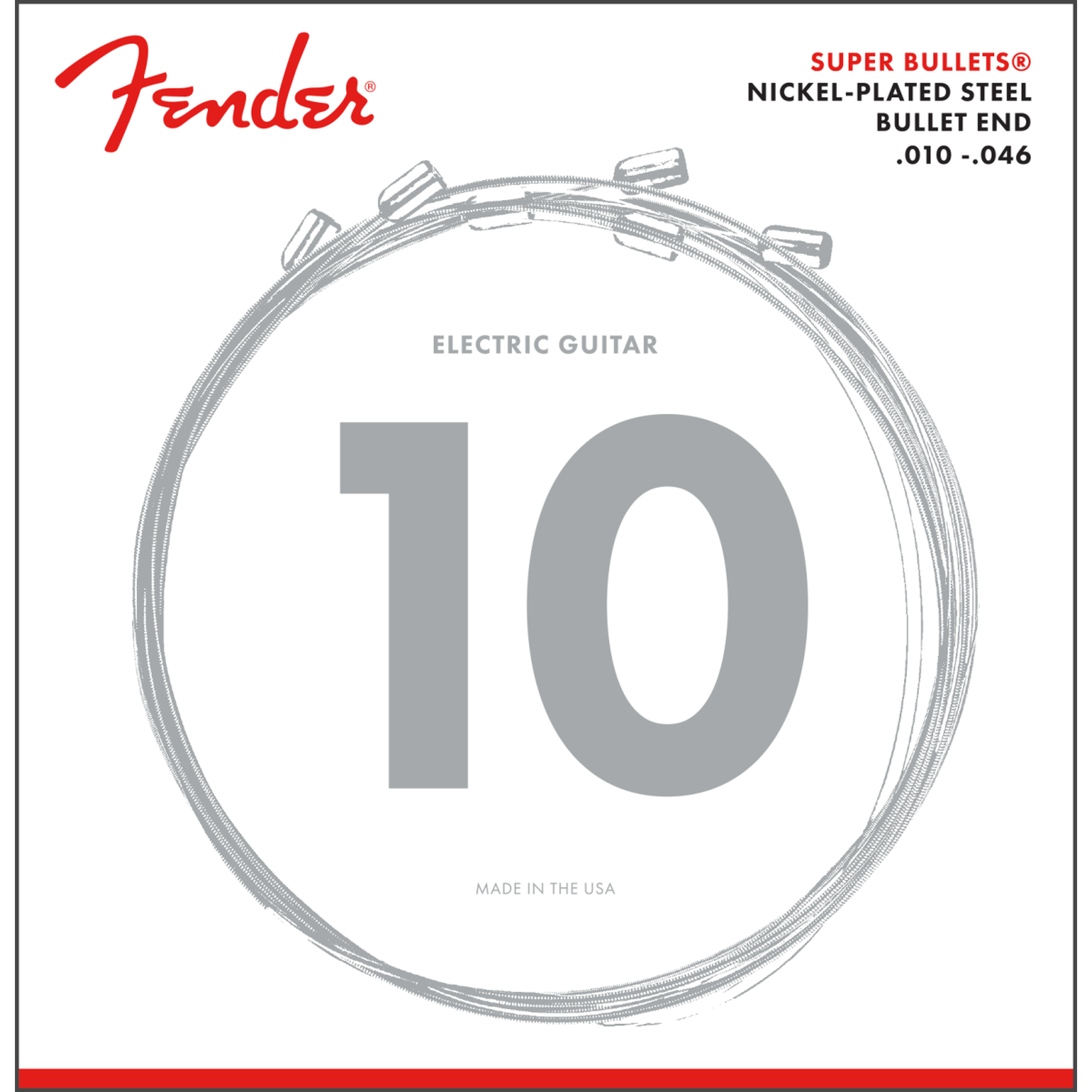 Fender 3250 Super Bullet Electric Guitar Strings 10-46 Gauge | Premium Nickel Wound for Rock, Blues & Metal | Long-Lasting Tone & Durability | Perfect for Live Performances & Studio Recording