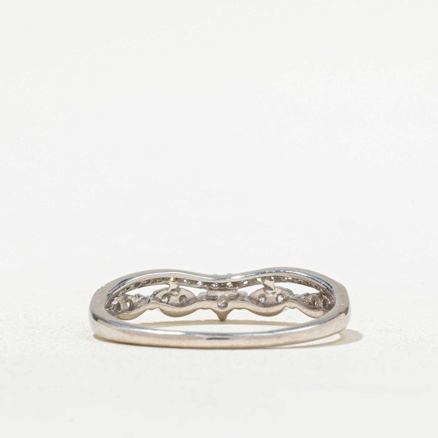 0.31ctw Diamond Accent Contour Wedding Band Ring - Size 9.25 | Elegant Stackable Ring for Bridal Jewelry & Anniversary Gifts | Perfect for Engagement, Proposal & Special Occasions
