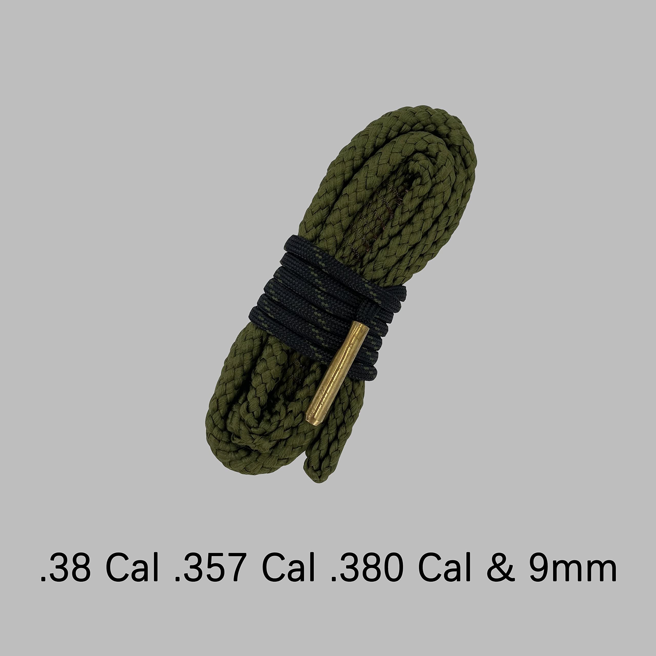 2 Pack Gun Cleaning Snake - Rifle Bore Cleaning Rope for Pistol, Handgun, Shotgun (.22, .223, 5.56mm, .380, 9mm, 12GA, .308, .357, .44, .45 Caliber) | Perfect for Range Days & Home Firearm Maintenance