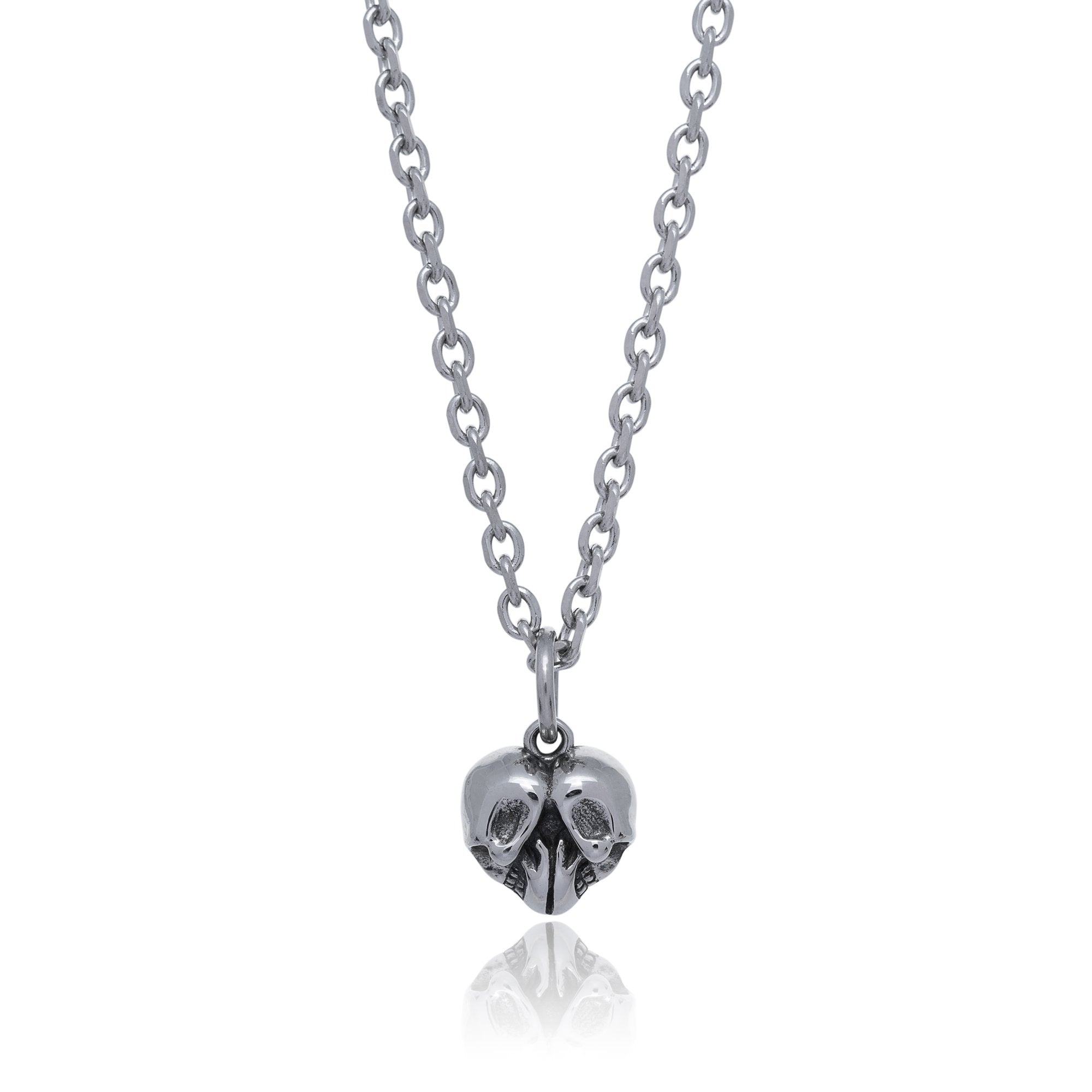 Skull Heart Pendant Necklace - Gothic Jewelry for Women & Men - Perfect for Halloween, Valentine's Day & Alternative Fashion