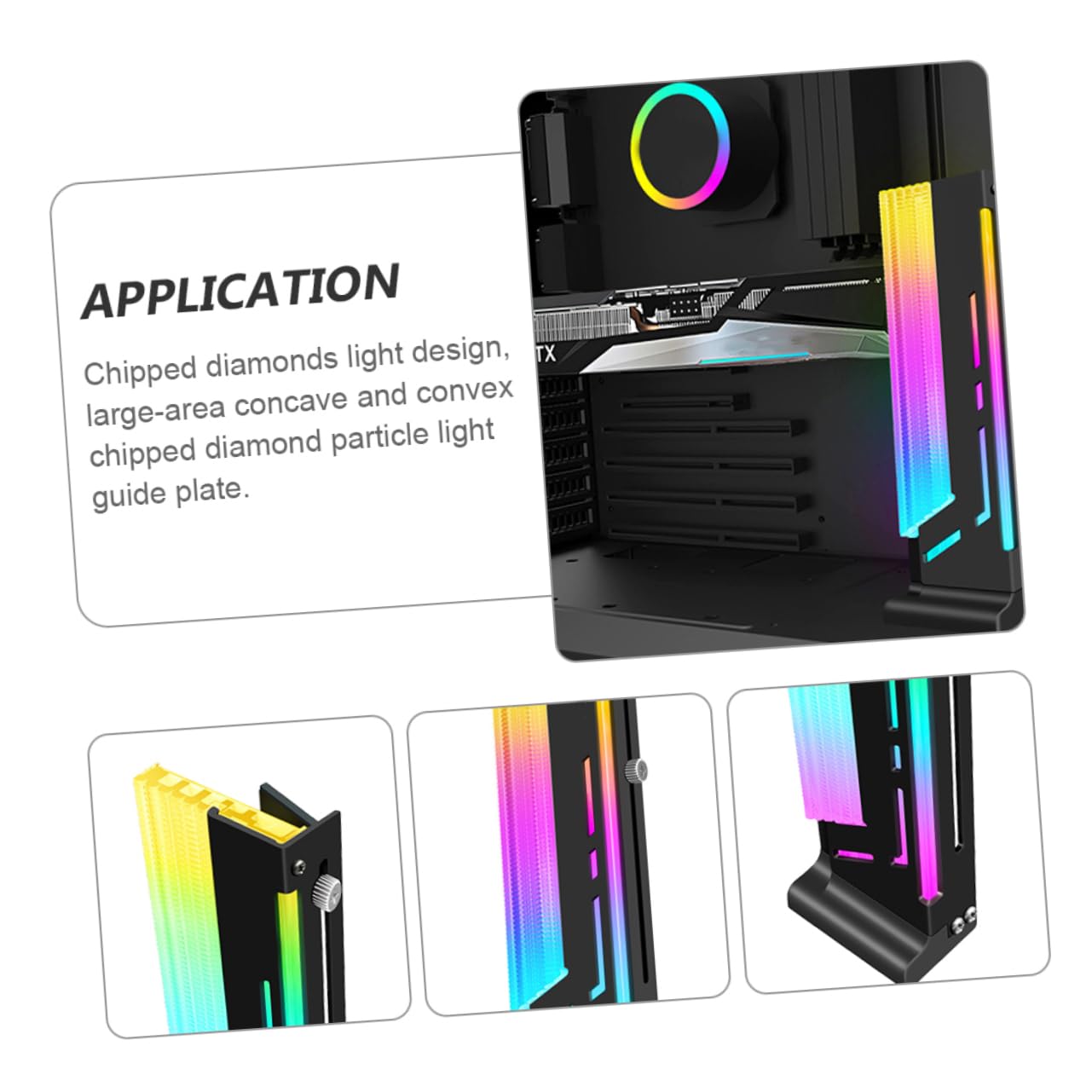 OSALADI 8pcs Aluminum Alloy GPU Bracket Stand - Vertical Graphics Card Holder for PC Build, LED Support, Computer Frame Mount - Perfect for Gaming Rigs, Mining Rigs & Workstation Setups