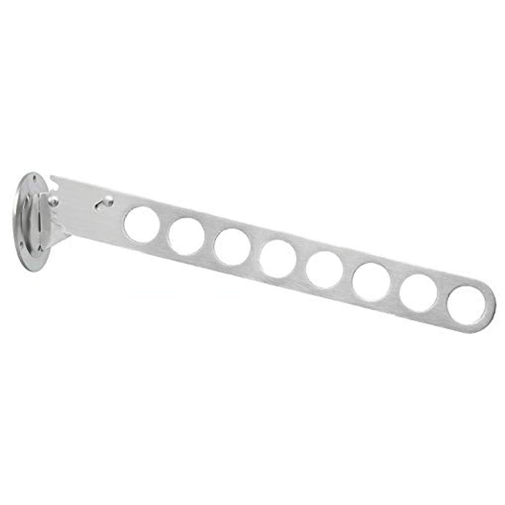 Stainless Steel Folding Wall Mounted Clothes Hanger Rack with Swing Arm - Heavy Duty Drying Rack for Closet Storage & Organization - Perfect for Small Spaces, Laundry Rooms & Bathrooms