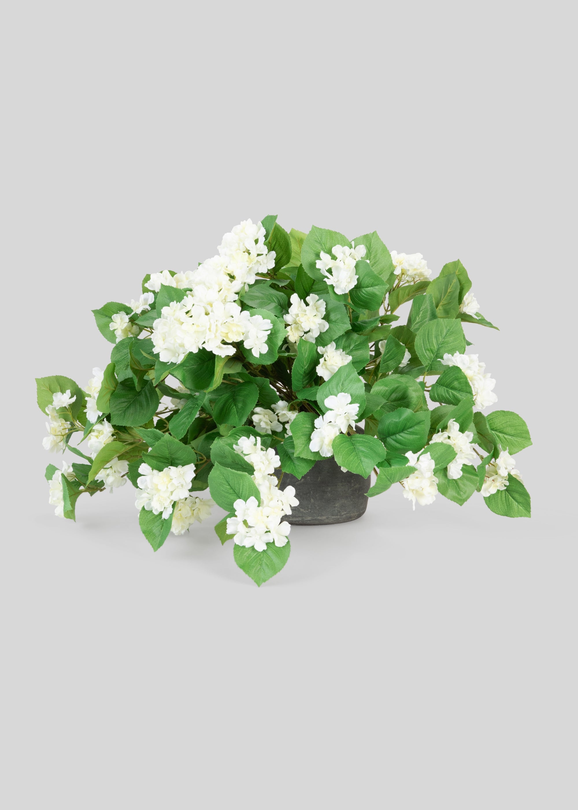 UV-Resistant Outdoor Artificial Hanging Hydrangea Bush - 27