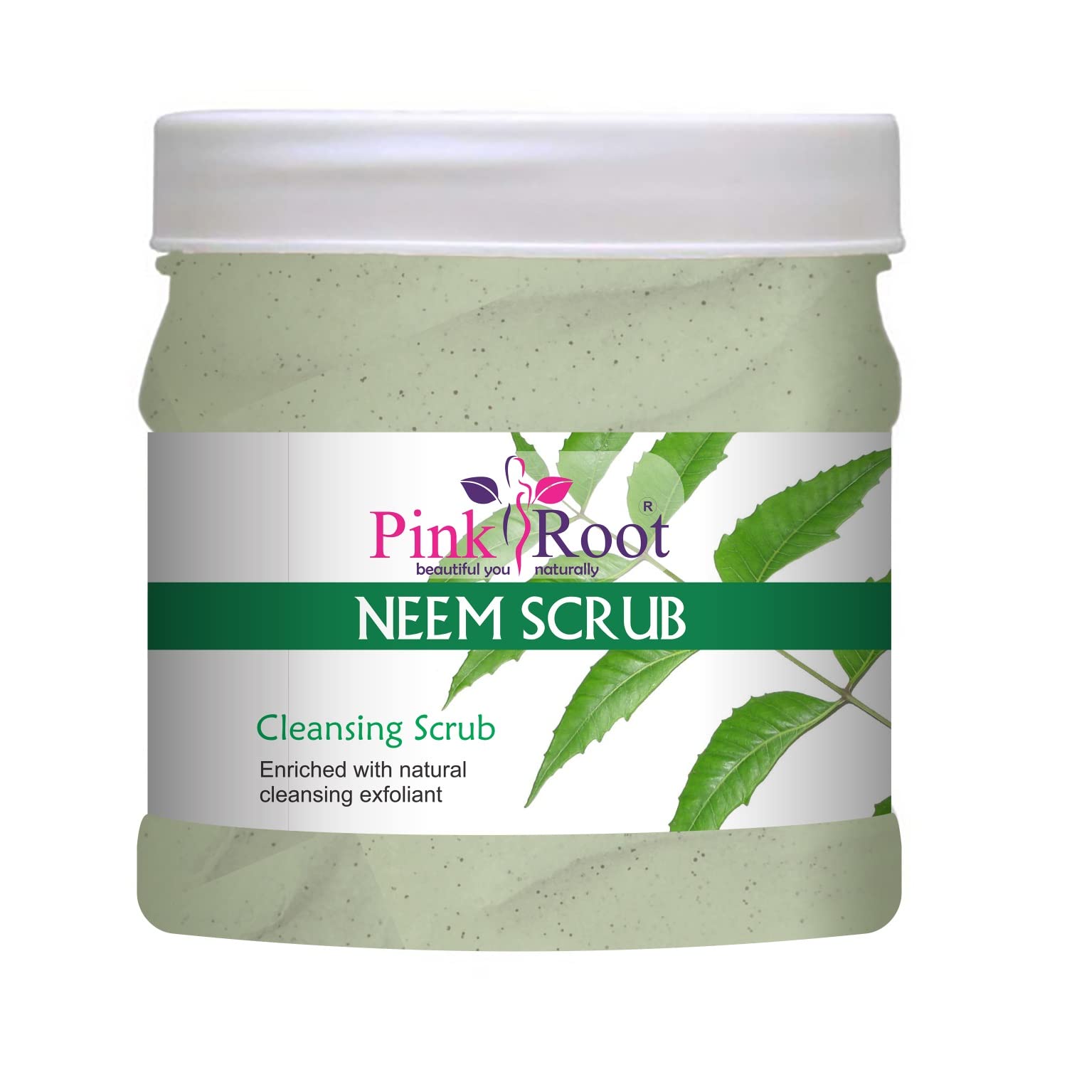 Pink Root Green Tea Massage Gel & Neem Scrub Set - 500ml Each for Relaxation & Skin Exfoliation | Spa & Home Self-Care Essential