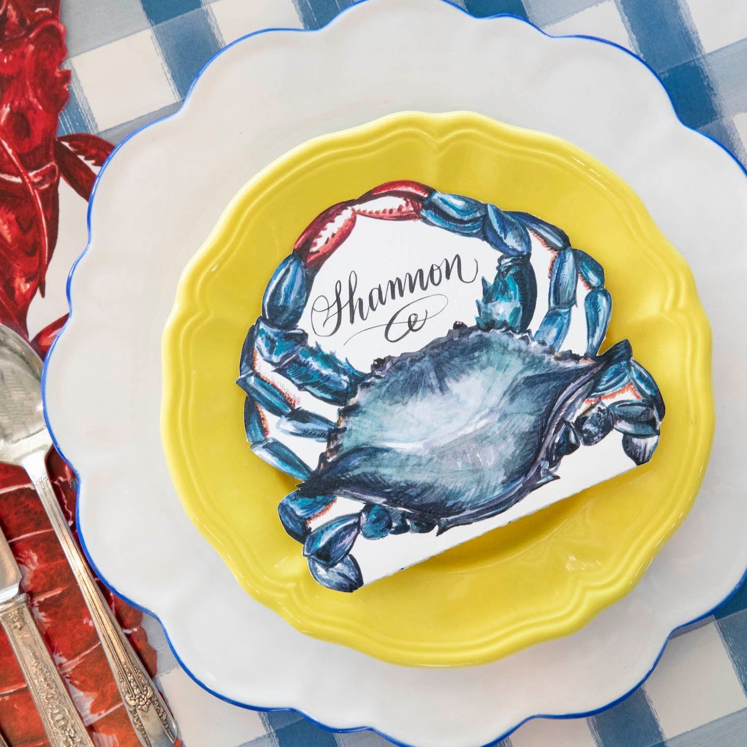Elegant Crab-Themed Place Card Holders for Wedding, Birthday & Dinner Parties - Perfect for Seafood Lovers & Coastal-Themed Events