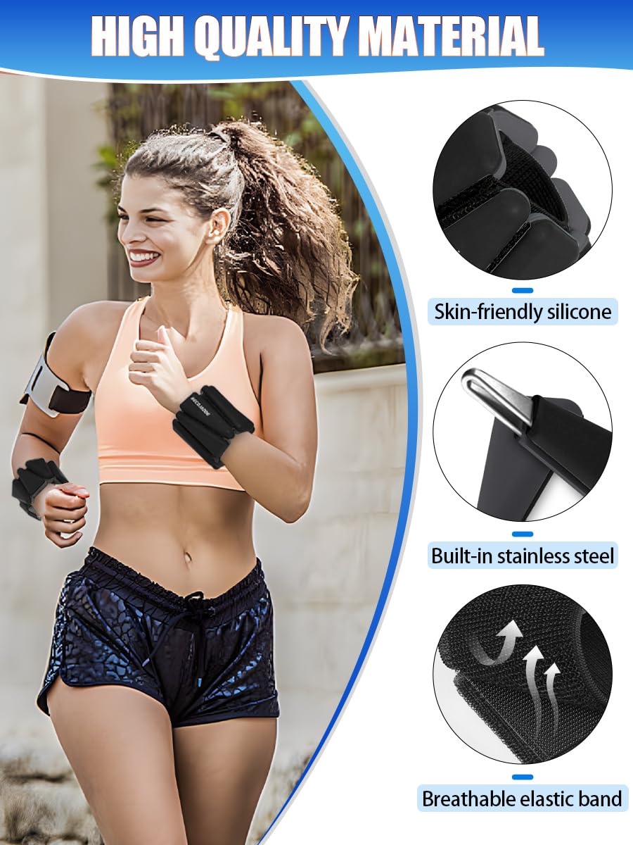 Adjustable Wrist & Ankle Weights Set (1lb & 2lb) - Strength Training Weights for Walking, Running, Yoga, Pilates - Enhance Workout Intensity for Women & Men - Perfect for Home Gym, Outdoor Exercise & Fitness Routines