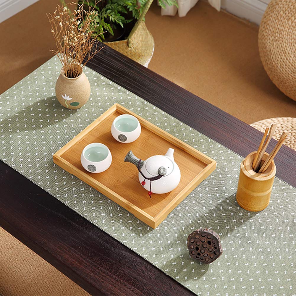 **Forart Rectangle Bamboo Butler Serving Tray with Handles – Solid Bamboo Wood Tray for Breakfast, Coffee, Tea & Snacks – Rustic Ottoman Tray for Dining, Living Room & Bedroom Decor**