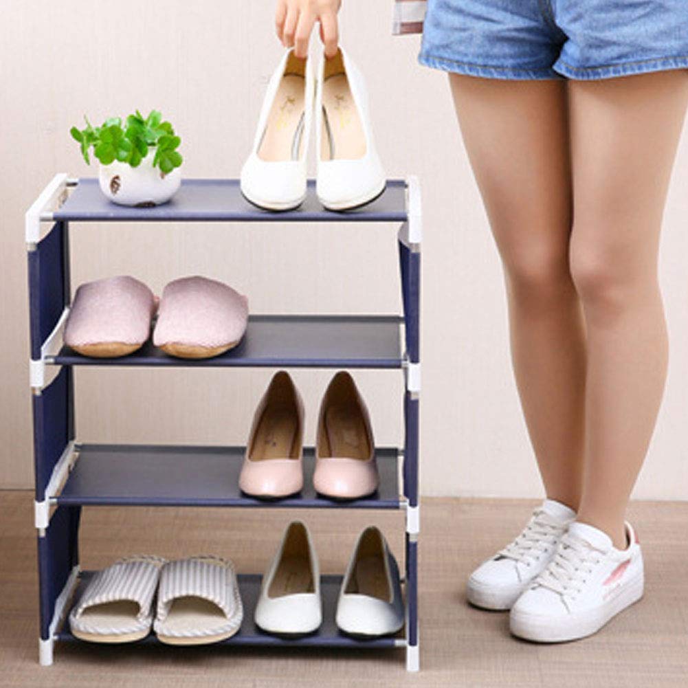 OUKENS 4-Tier Shoe Rack & Storage Organizer - Space-Saving Standing Shelf for Shoes, Books & Entryway Organization - Perfect for Small Spaces, Closet & Home Entryway Storage