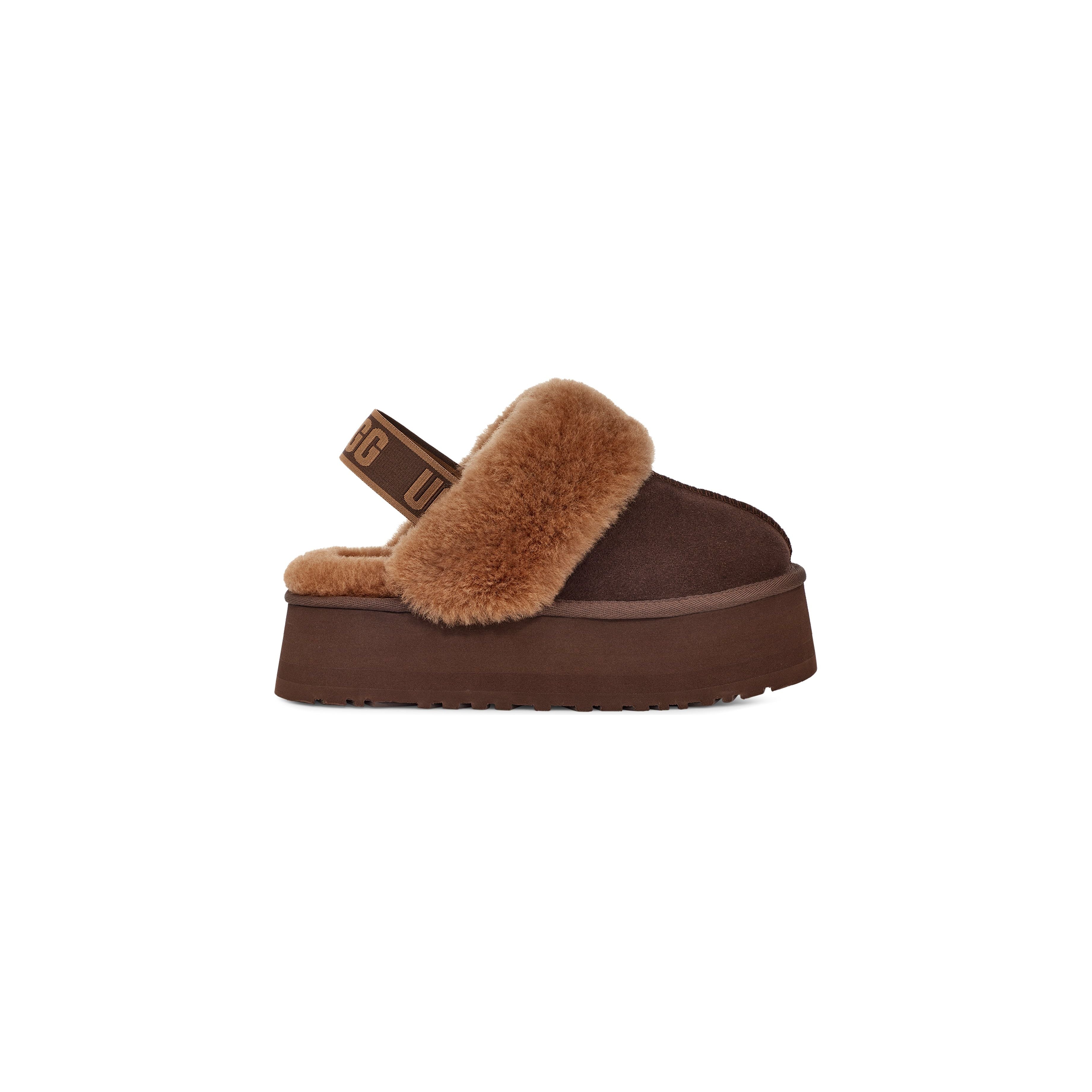 UGG Women's Funkette Slippers in Burnt Cedar - Cozy Indoor/Outdoor House Shoes for Winter Comfort & Style