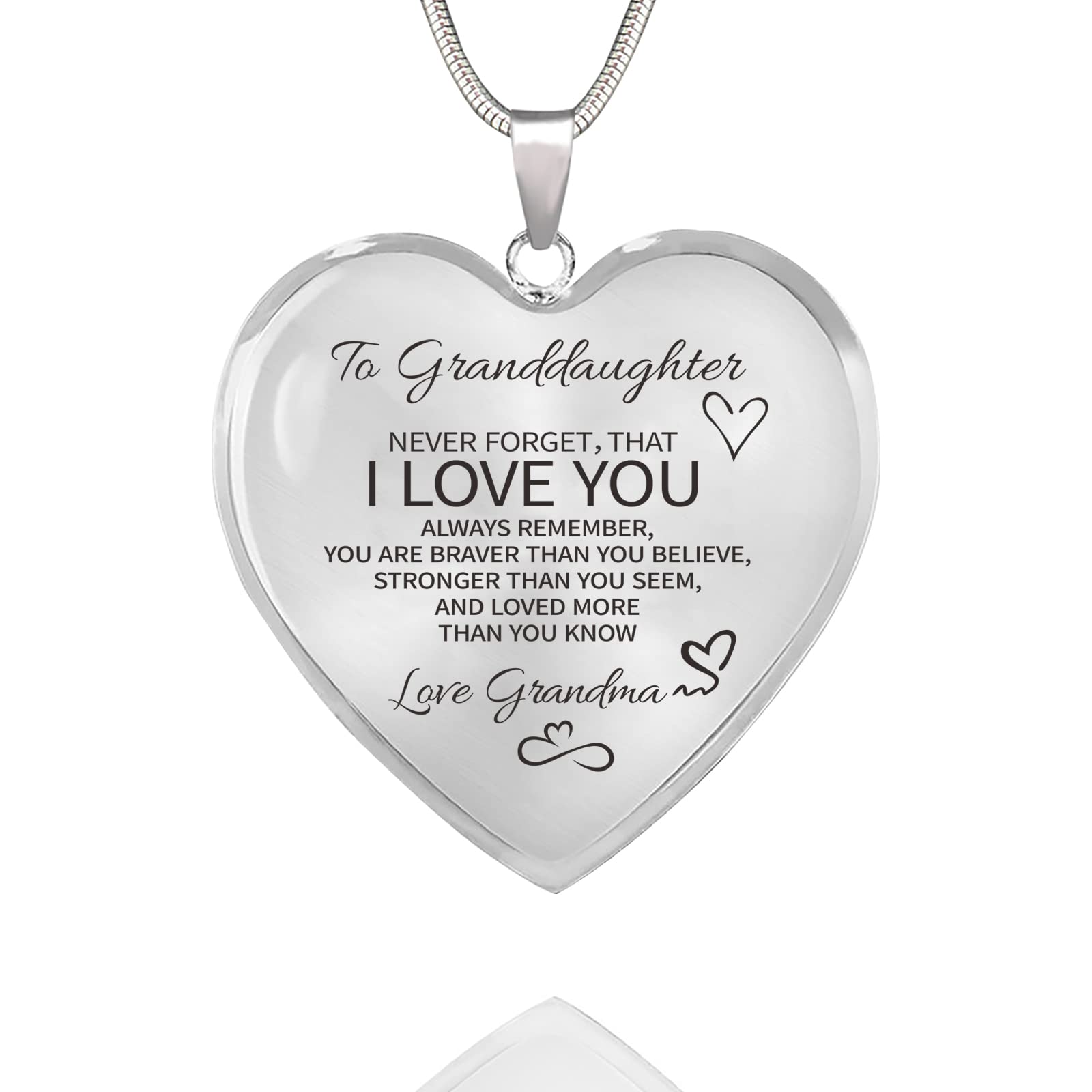 TAGOMEI Heart Necklace for Women - Inspirational Daughter Gift from Mom & Dad, Valentine's Day, Christmas & Birthday Present - Perfect for Graduation, Mother's Day & Special Occasions