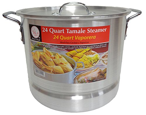 Premium 24 Qt Aluminum Tamale Steamer Pot - 6 Gallon Vaporera Stock Pot for Authentic Mexican Cooking | Perfect for Tamales, Seafood Boils & Large Batch Meal Prep