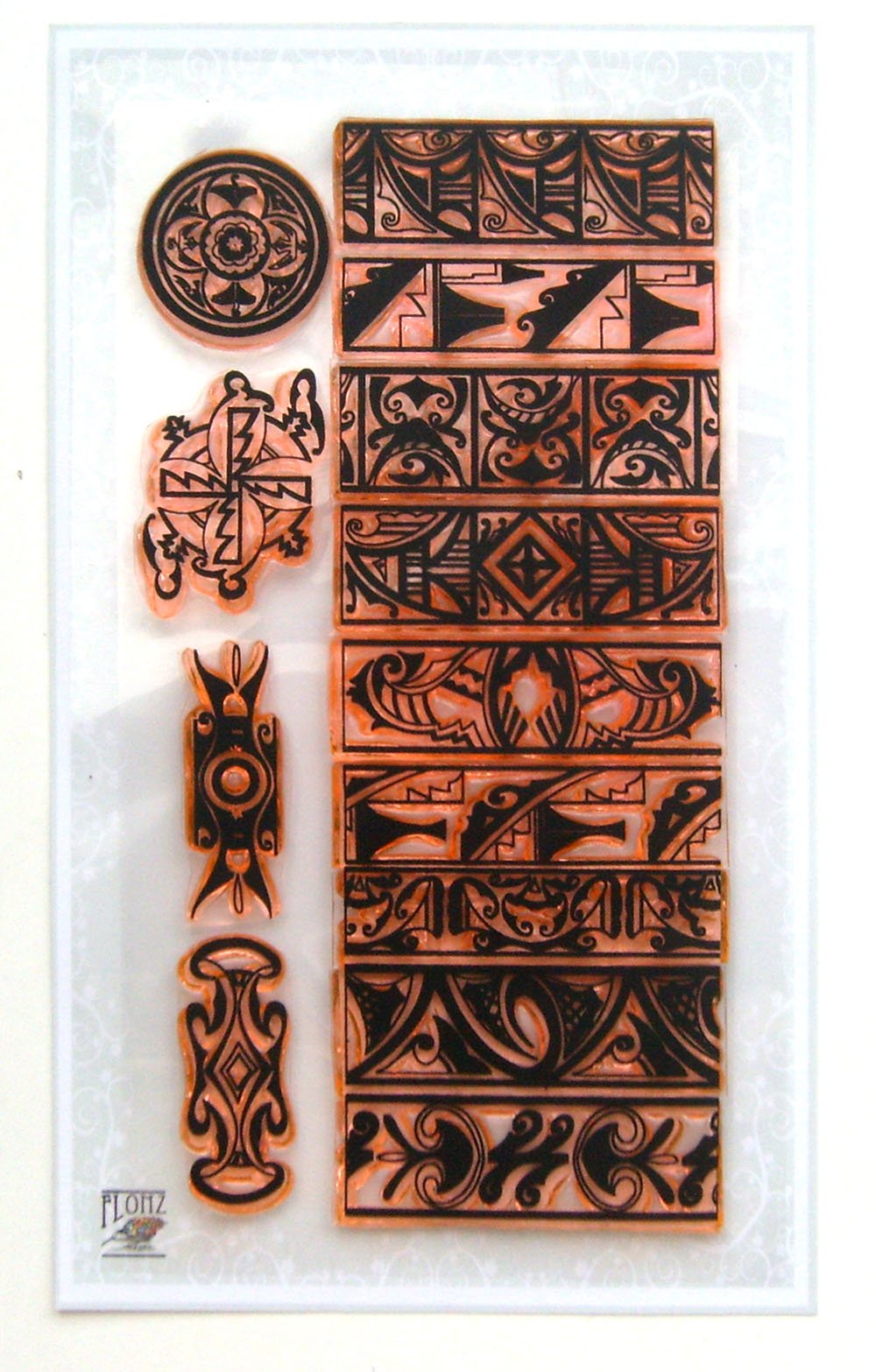 Native American Pattern Clear Stamps Set for Scrapbooking, Card Making, and DIY Crafts - Tribal Border Design Rubber Stamps for Handmade Greeting Cards and Art Projects